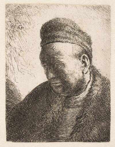 Mandshoved. Rembrandts fader