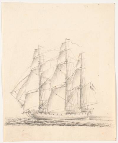 Marineskib for fulde sejl