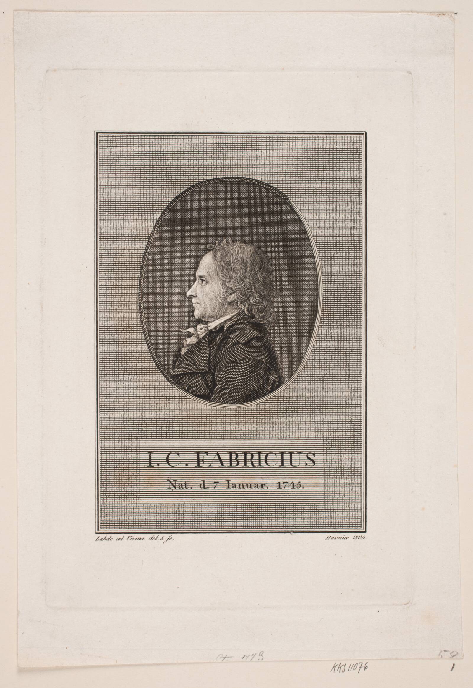 J. C. Fabricius, Gerhard Ludvig Lahde, 1805