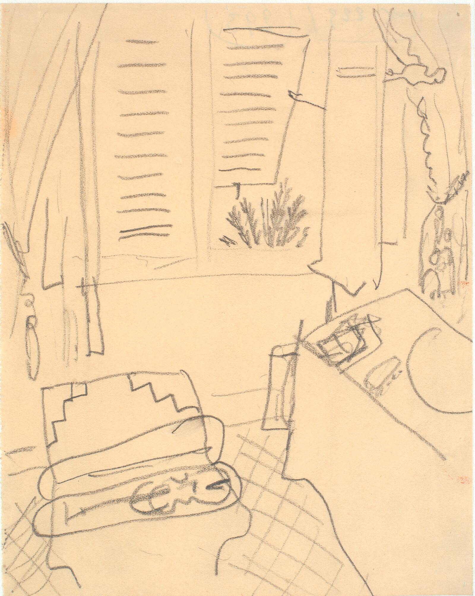 Interiør med violin, Henri Matisse, 1917-1918