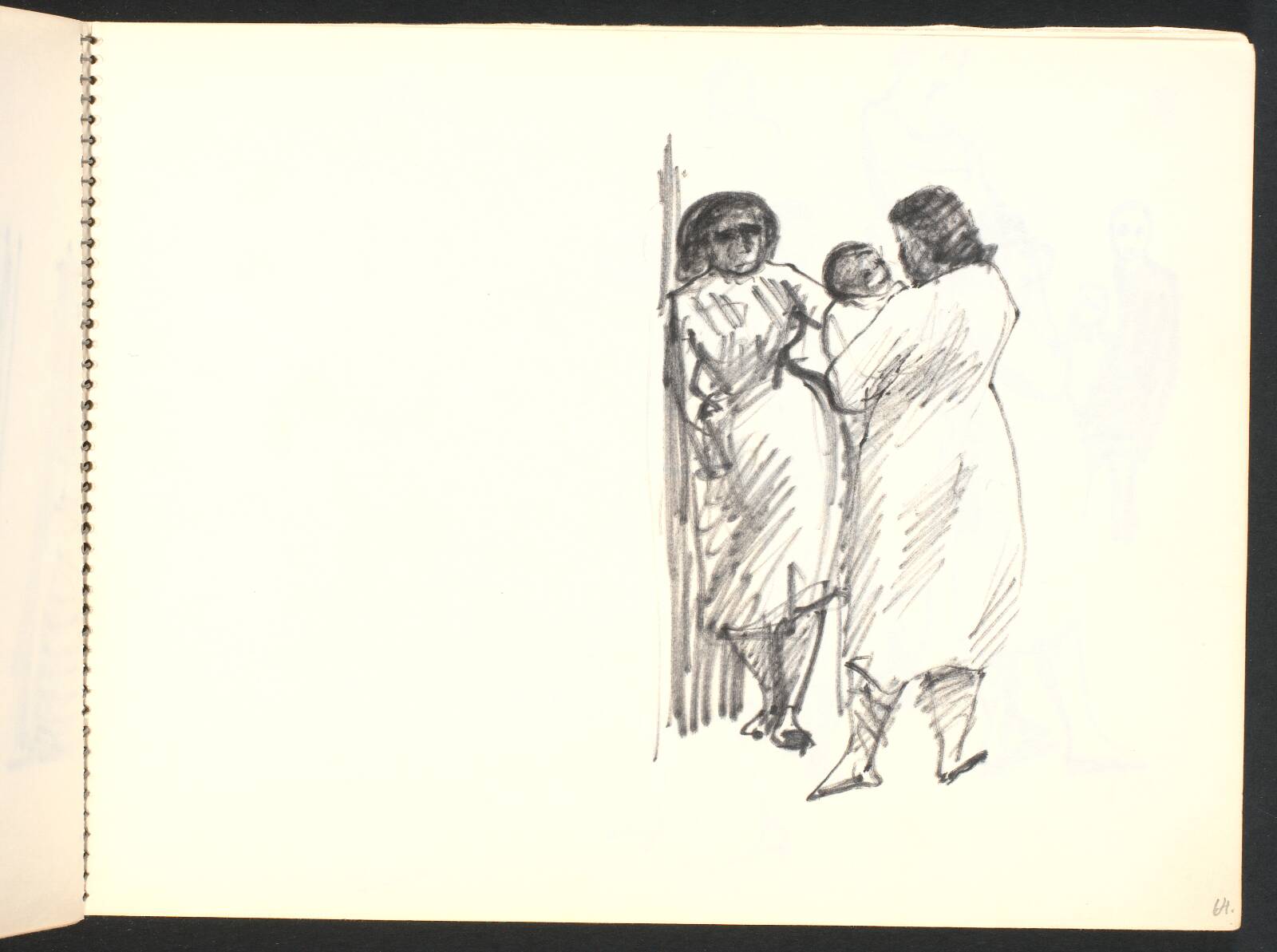 To kvinder i en døråbning, Gottfred Eickhoff, 1952