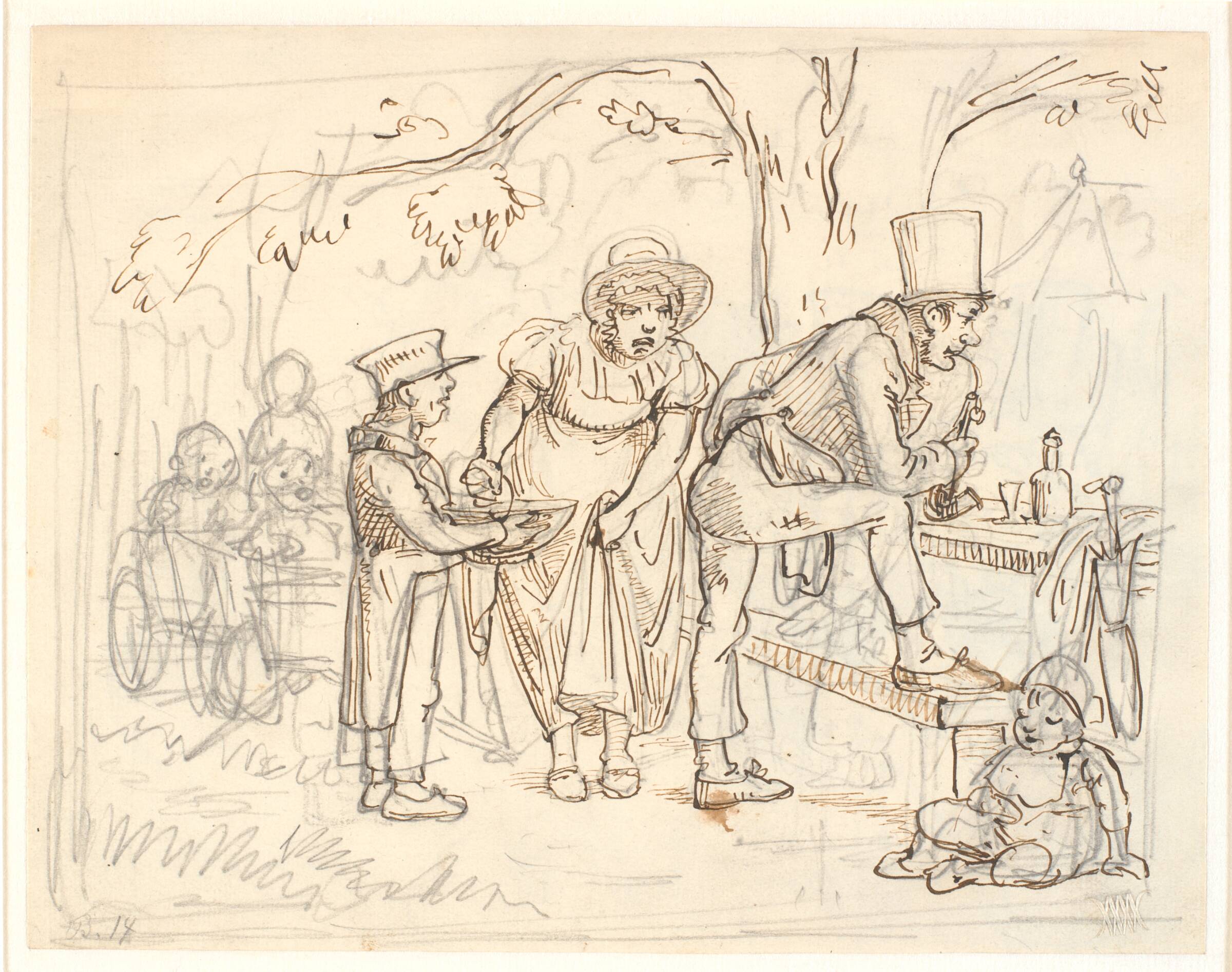 Et uheld på skomagerfamiliens skovtur, Wilhelm Marstrand, 1810-1873