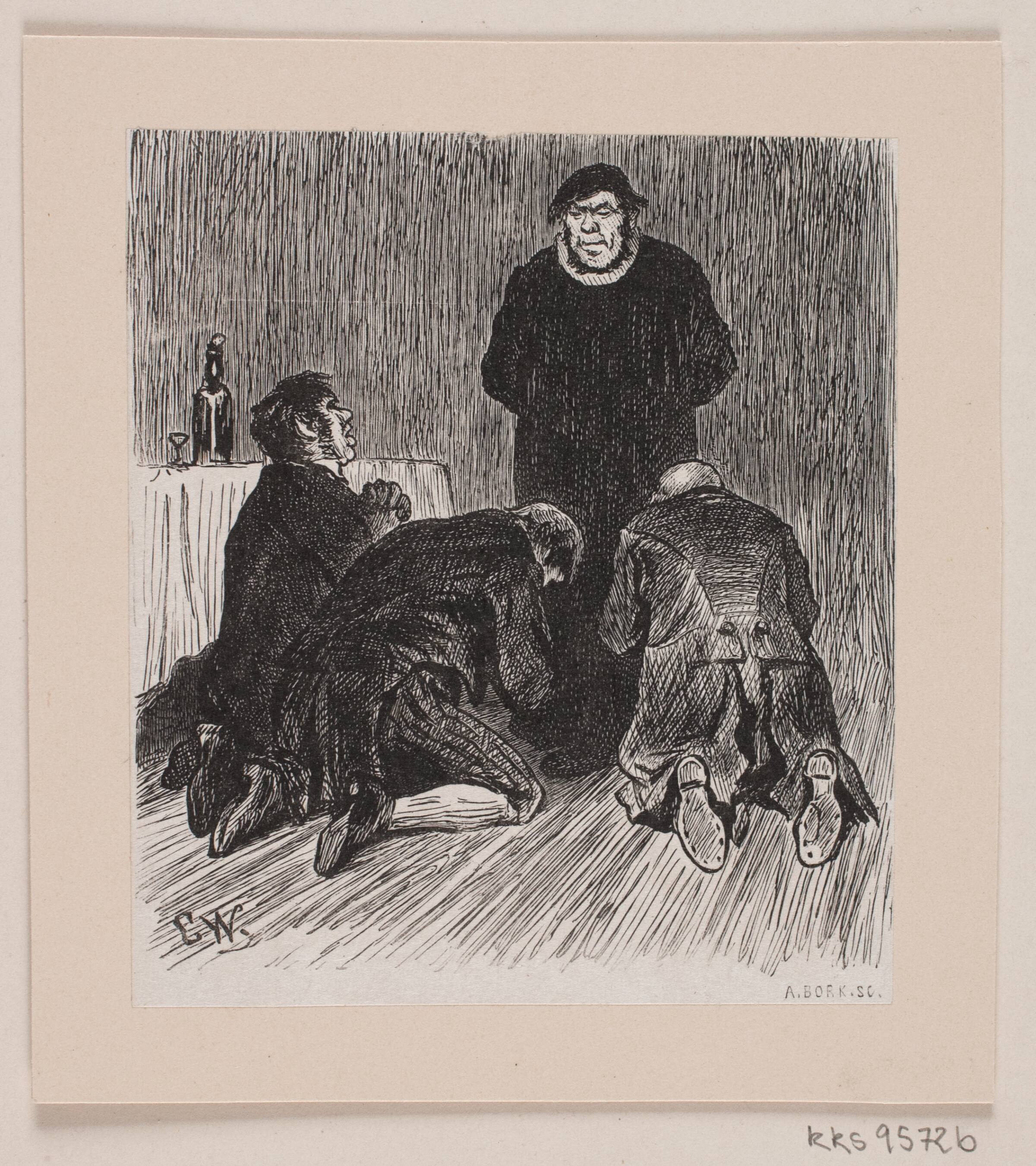Illustration til "Kulbrænderen", André Bork, 1854-1932