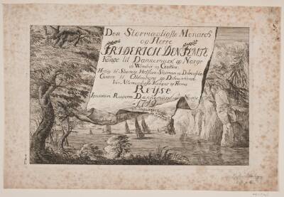 Titelblad til Kong Frederik V's rejse gennem Danmark og Norge 1749