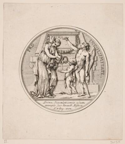Medaljon i anledning af grevinde Bernstorffs inoculation