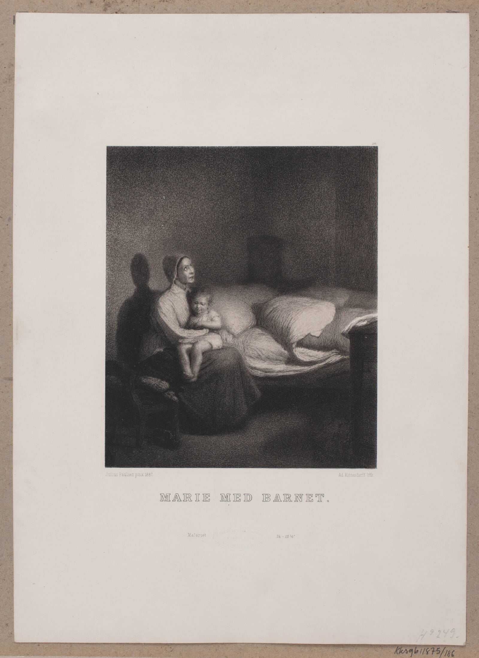 Marie med barnet, Adolph Kittendorff, 1880-1889