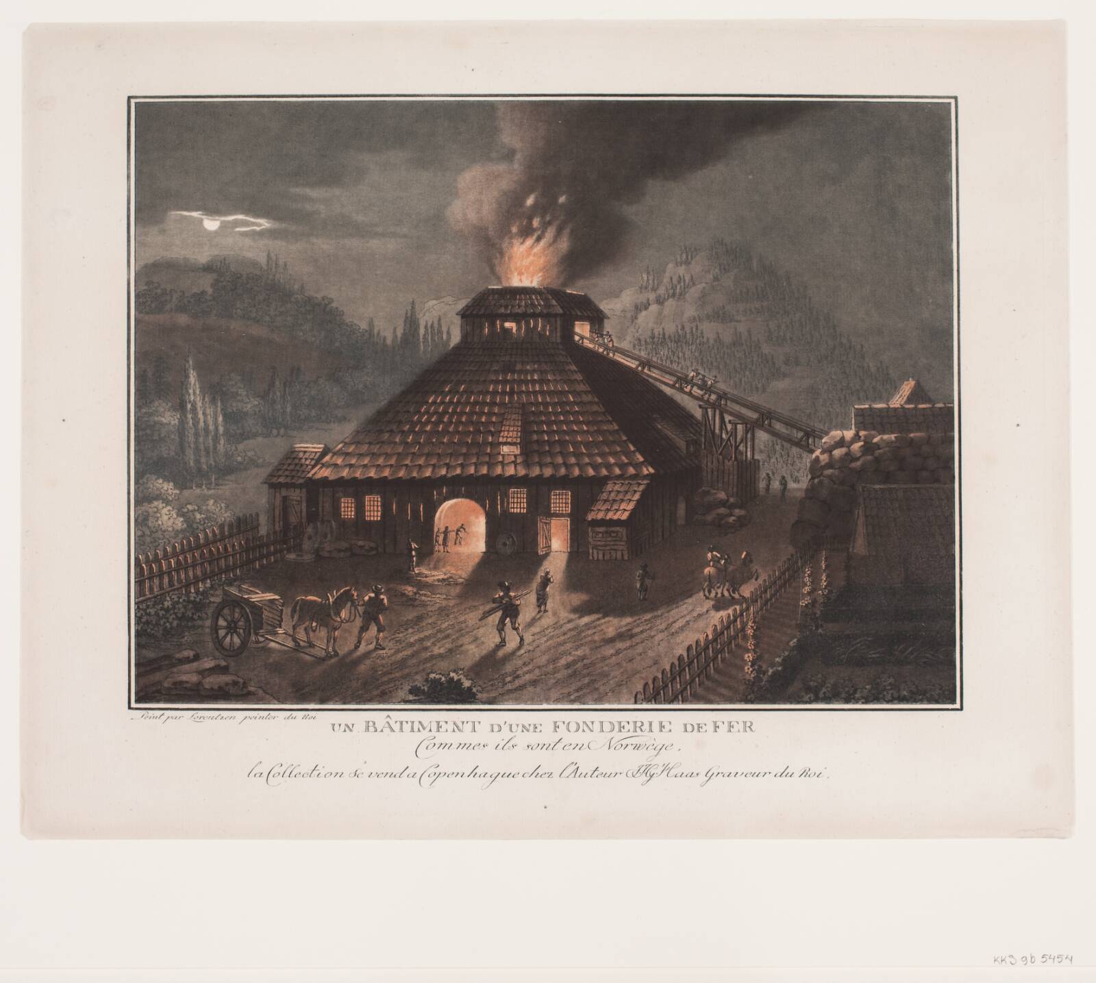 En jernstøberibygning, Georg Haas, 1790-1890