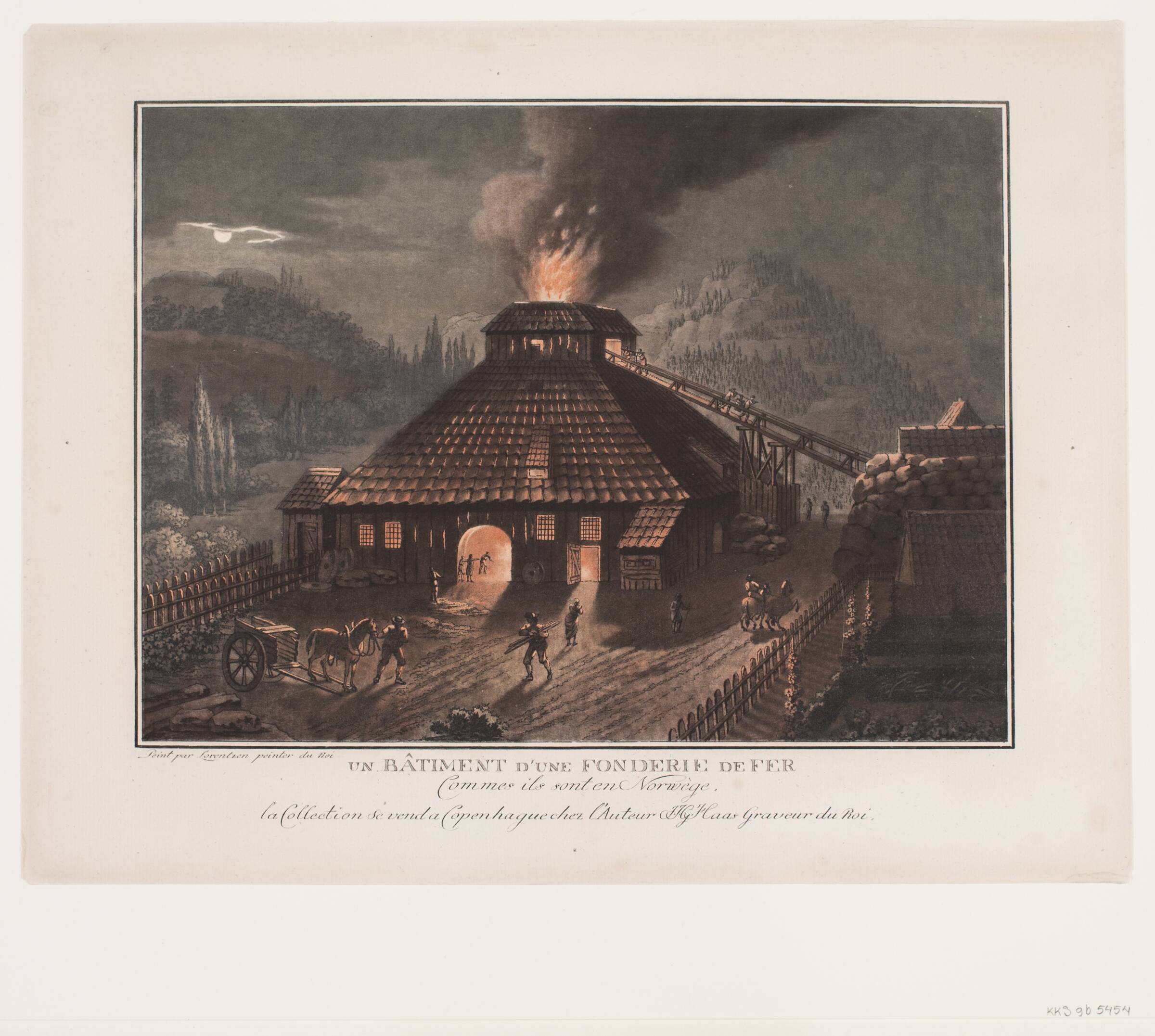 En jernstøberibygning, Georg Haas, 1790-1890