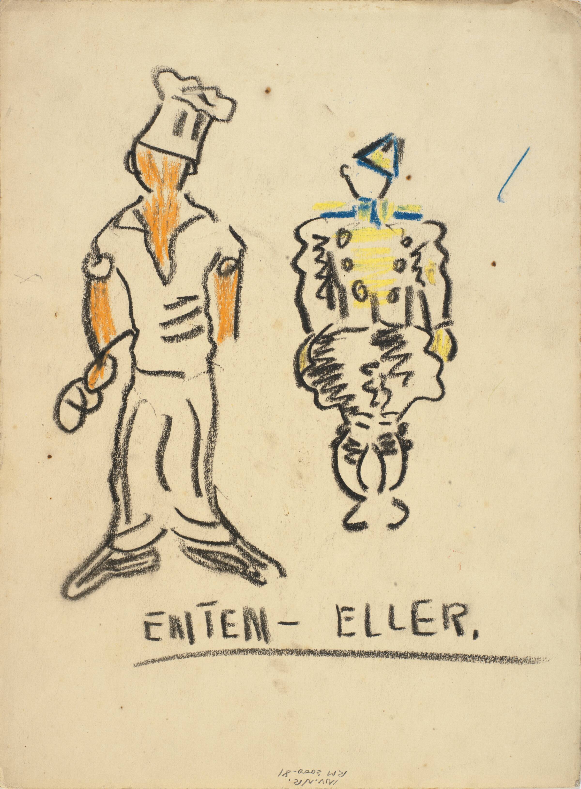 To figurer, kok og klovn, Richard Mortensen, 1928-1930