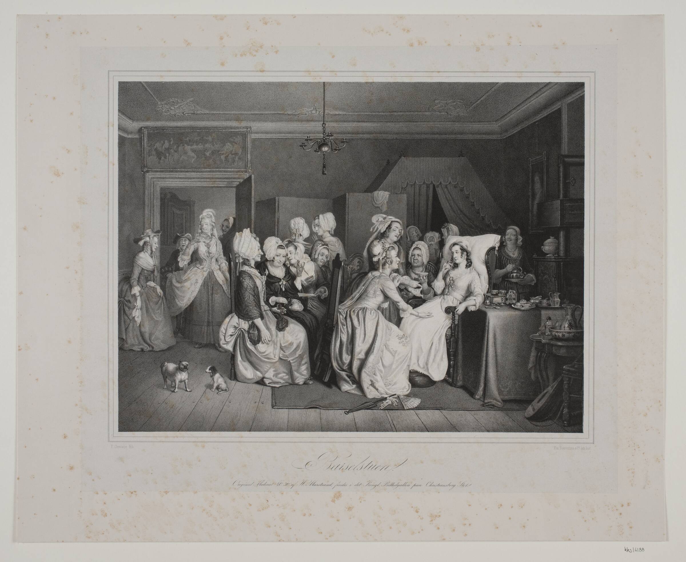 Barselsstuen, Peter Henrik Gemzøe, 1851