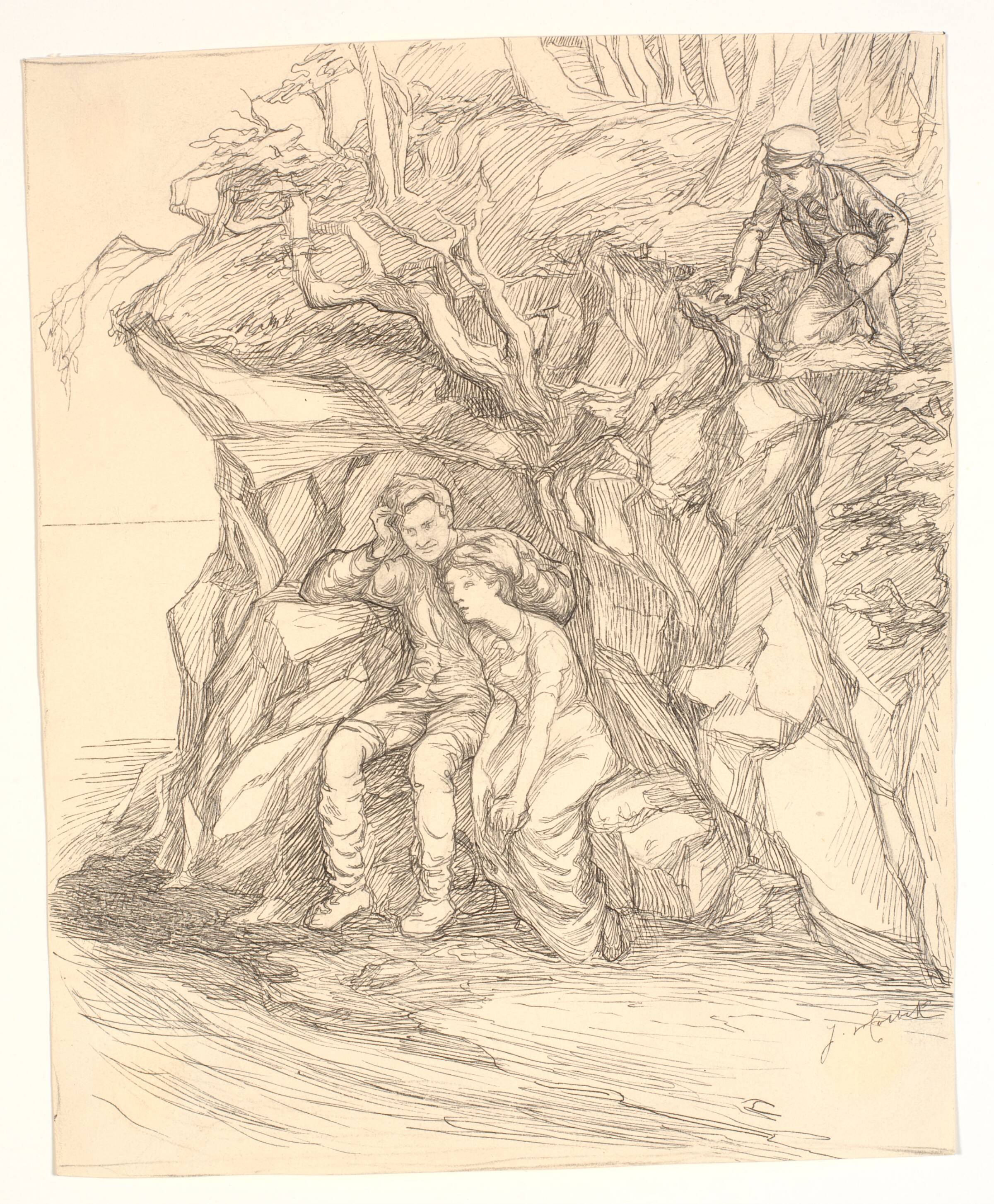 Illustration til Alfred Tennyson "Enoch Arden", Johannes Holbek, 1893