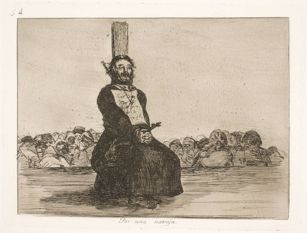 For en knivs skyld (34), Francisco de Goya, 1810-1820