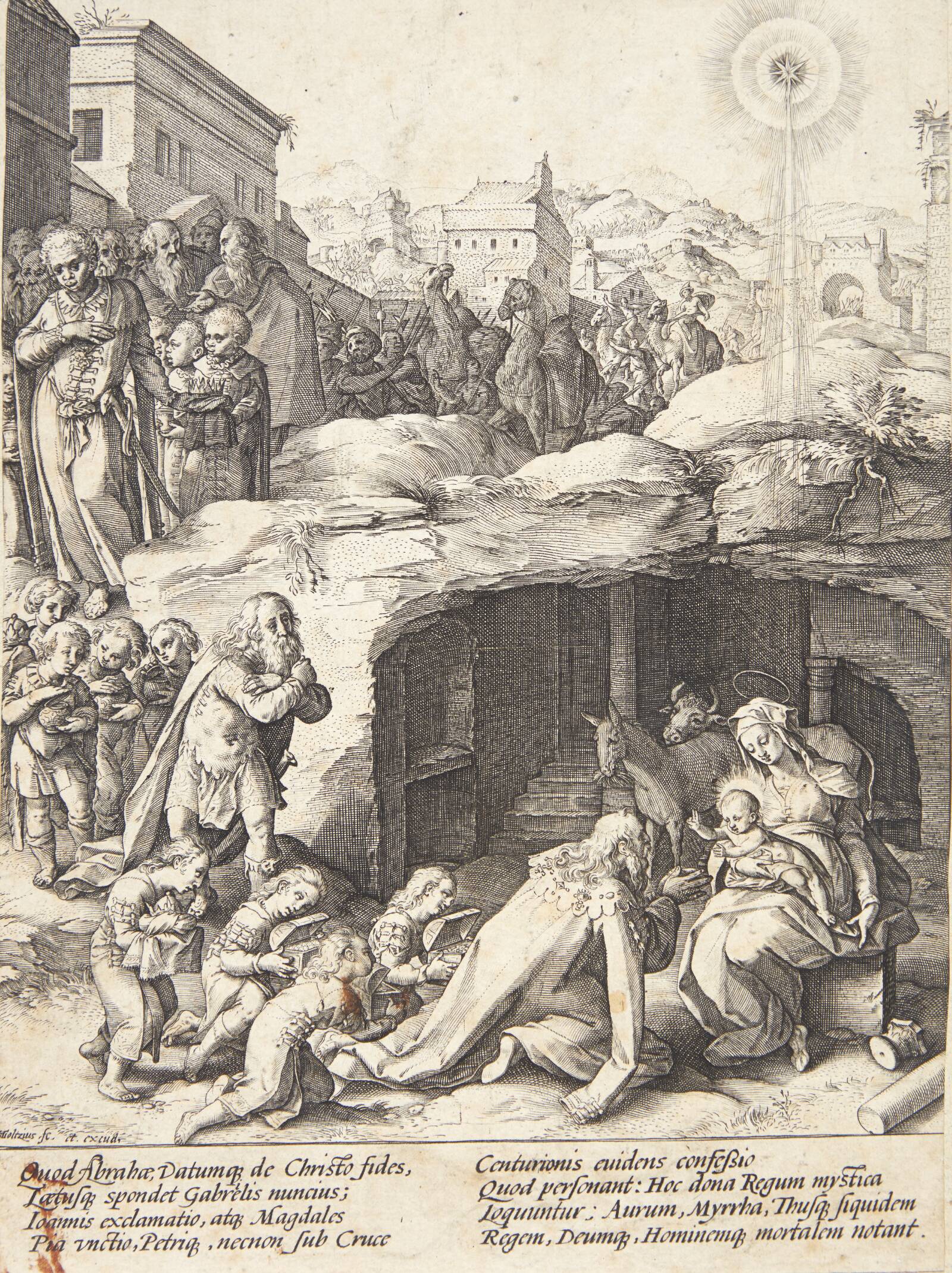Kongernes tilbedelse, Hendrick Goltzius, 1615