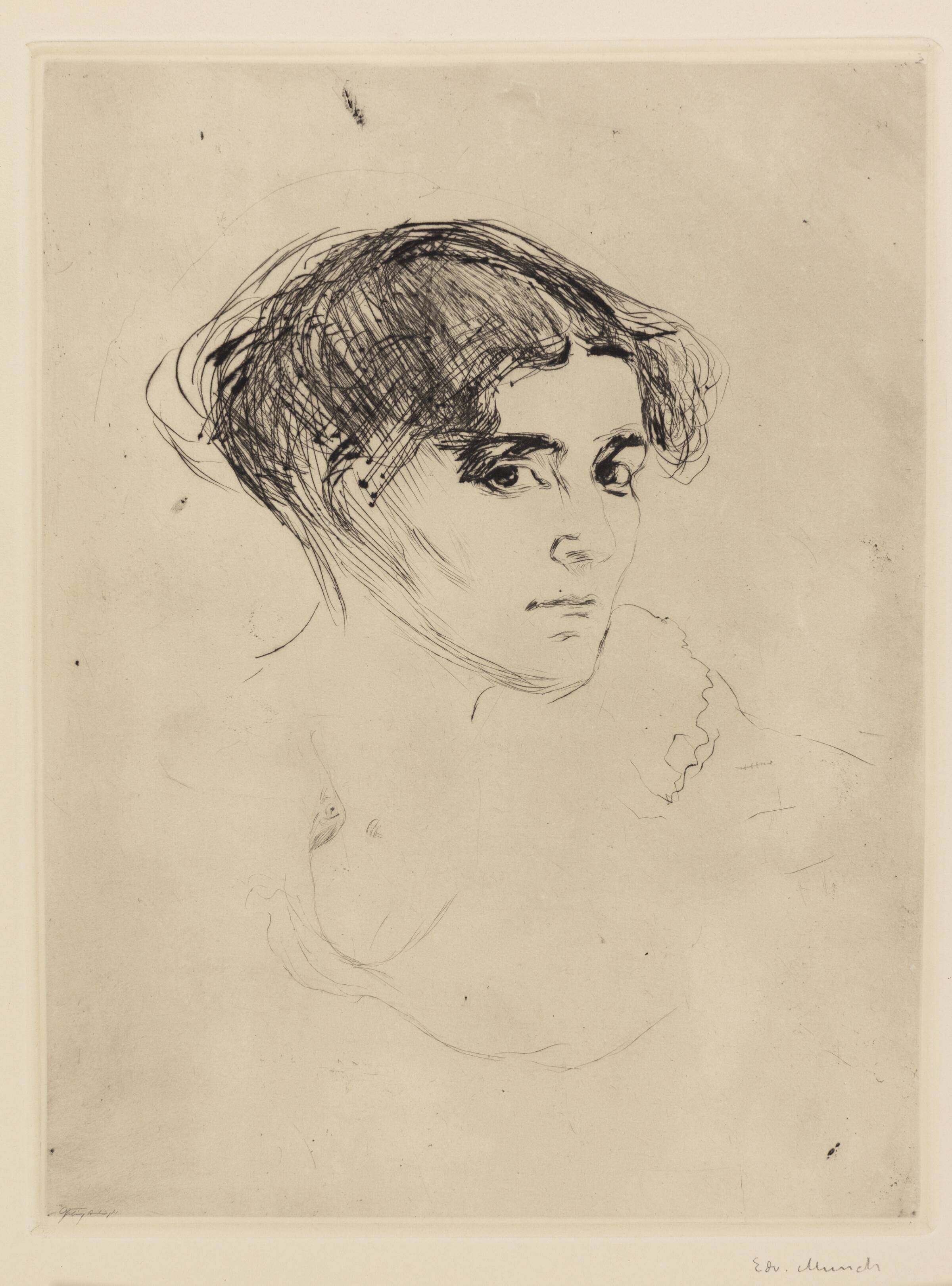 Kvindehoved, Edvard Munch, 1902