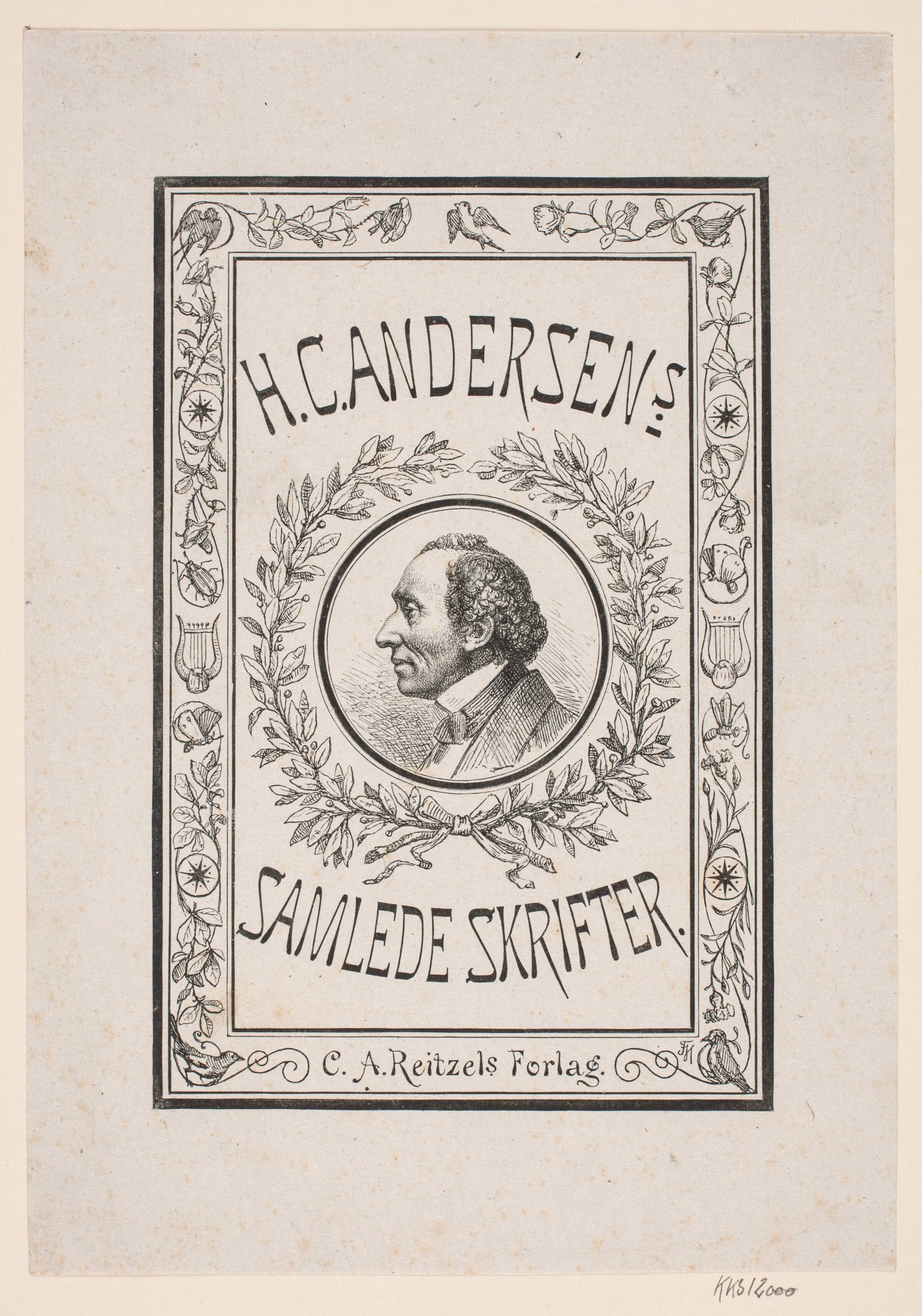 Omslag til H. C. Andersens samlede skrifter, Johan Frederik Rosenstand, 1828-1887