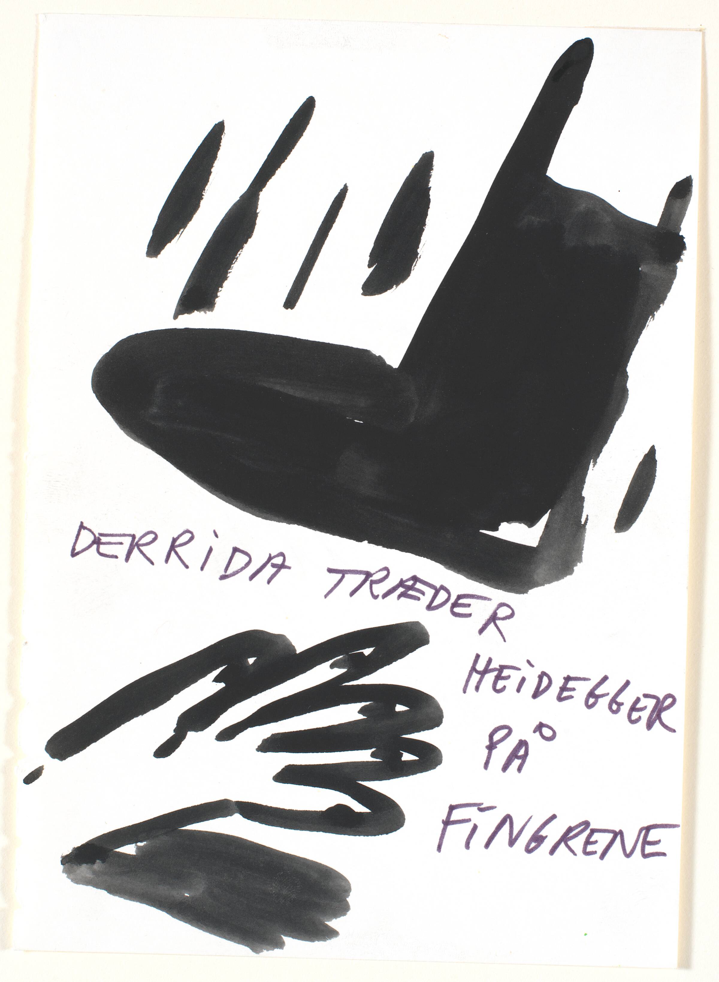 Derrida træder Heidegger på fingrene, Claus Carstensen, 1982
