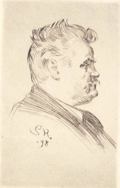 Portræt af Carl Locher, profil