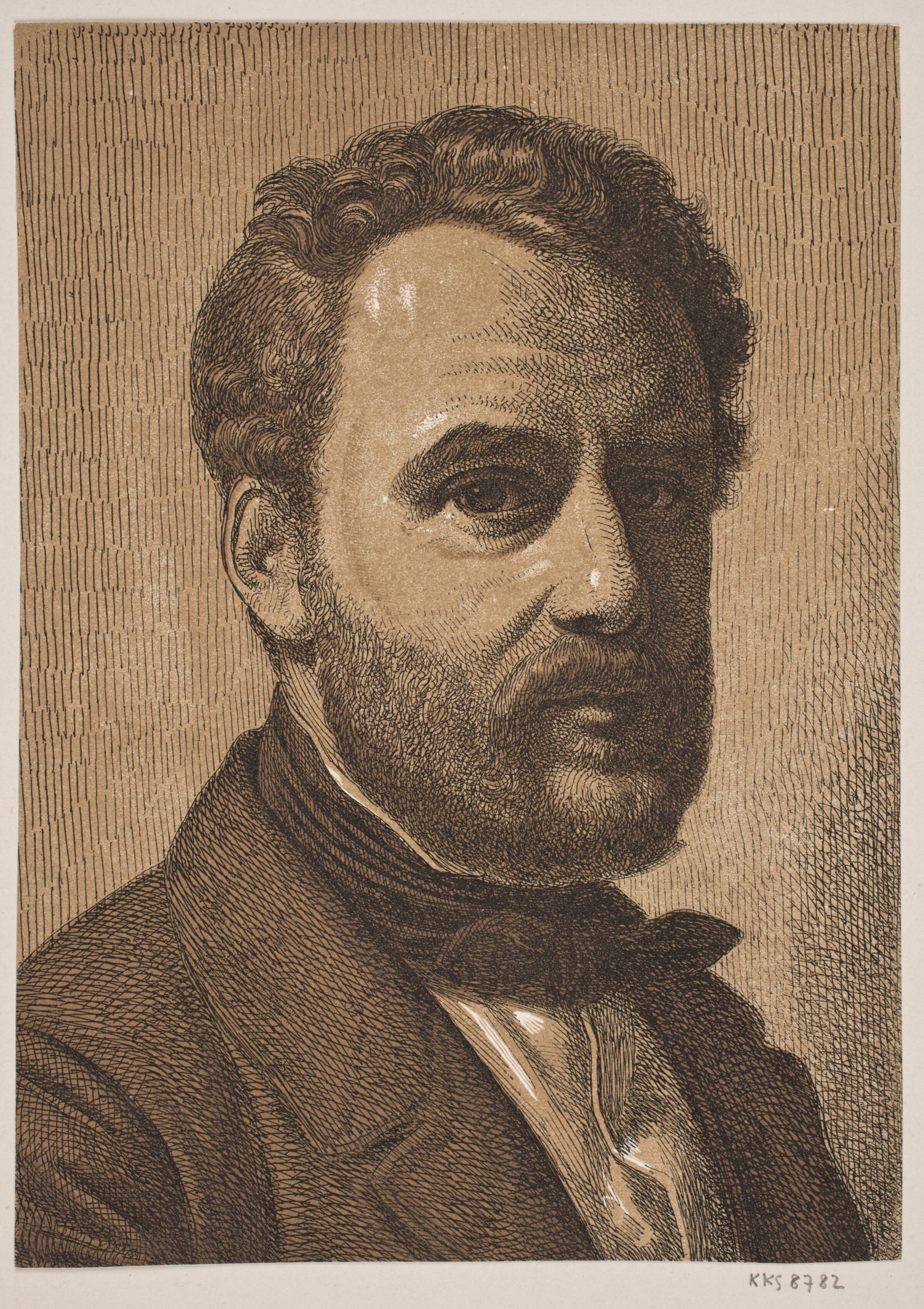 Portræt af Wilhelm Marstrand, Constantin Hansen, 1852