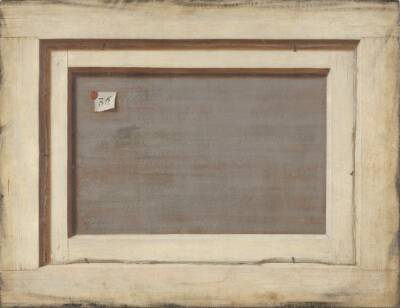 Trompe l'oeil. Bagsiden af et indrammet maleri