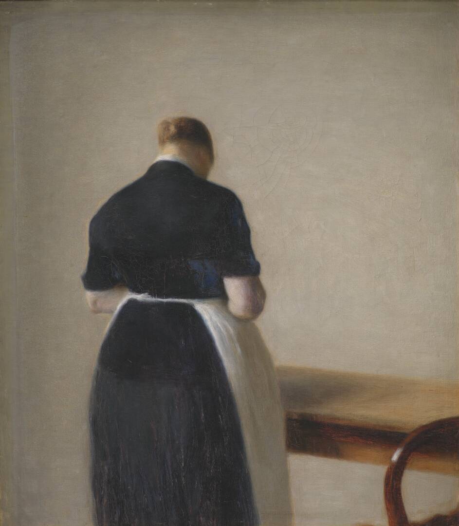 Woman seen from the Back, by Vilhelm Hammershøi, 1888