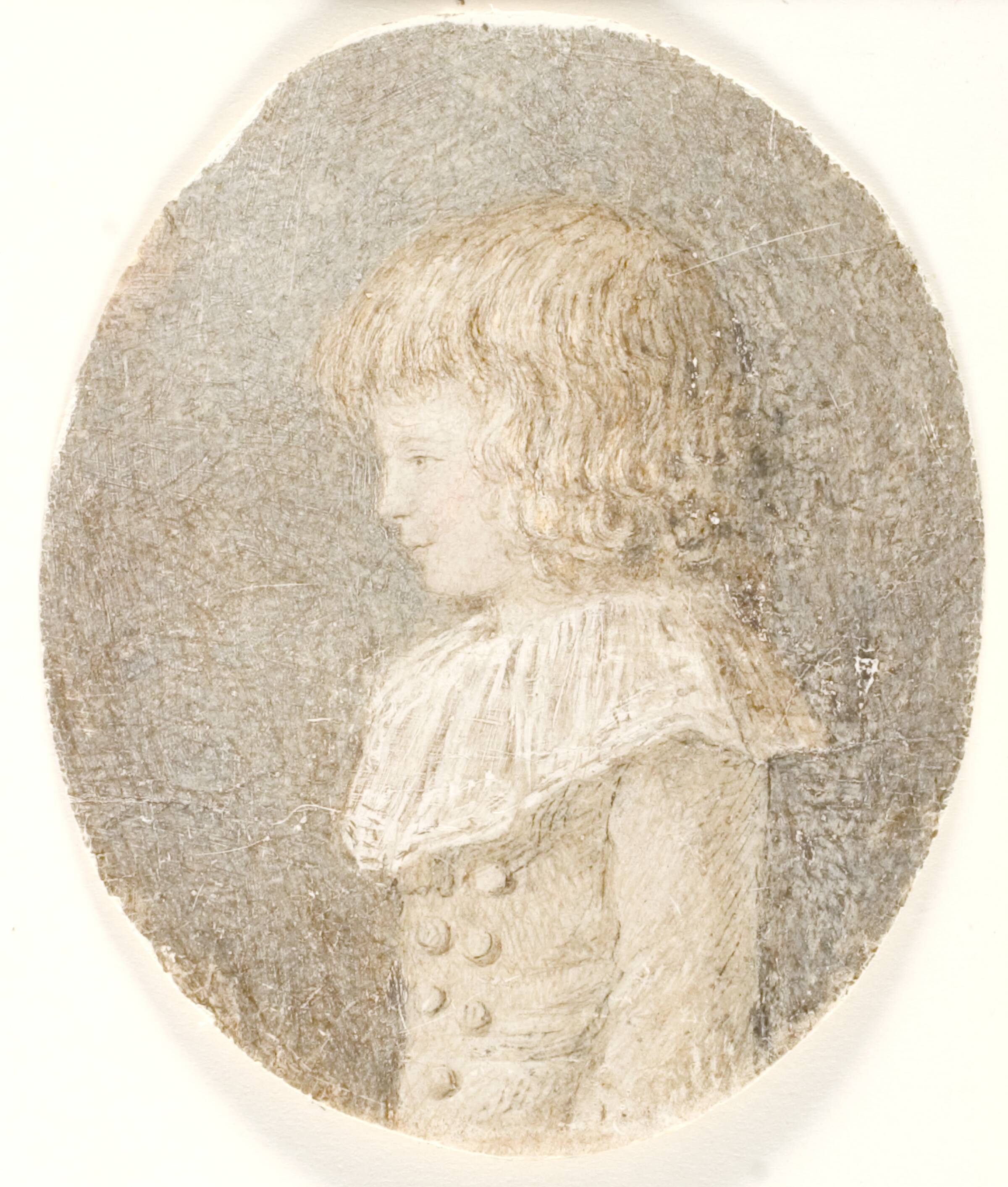 Portræt af en dreng. Profil til venstre, Søren L. Lange, 1760-1828