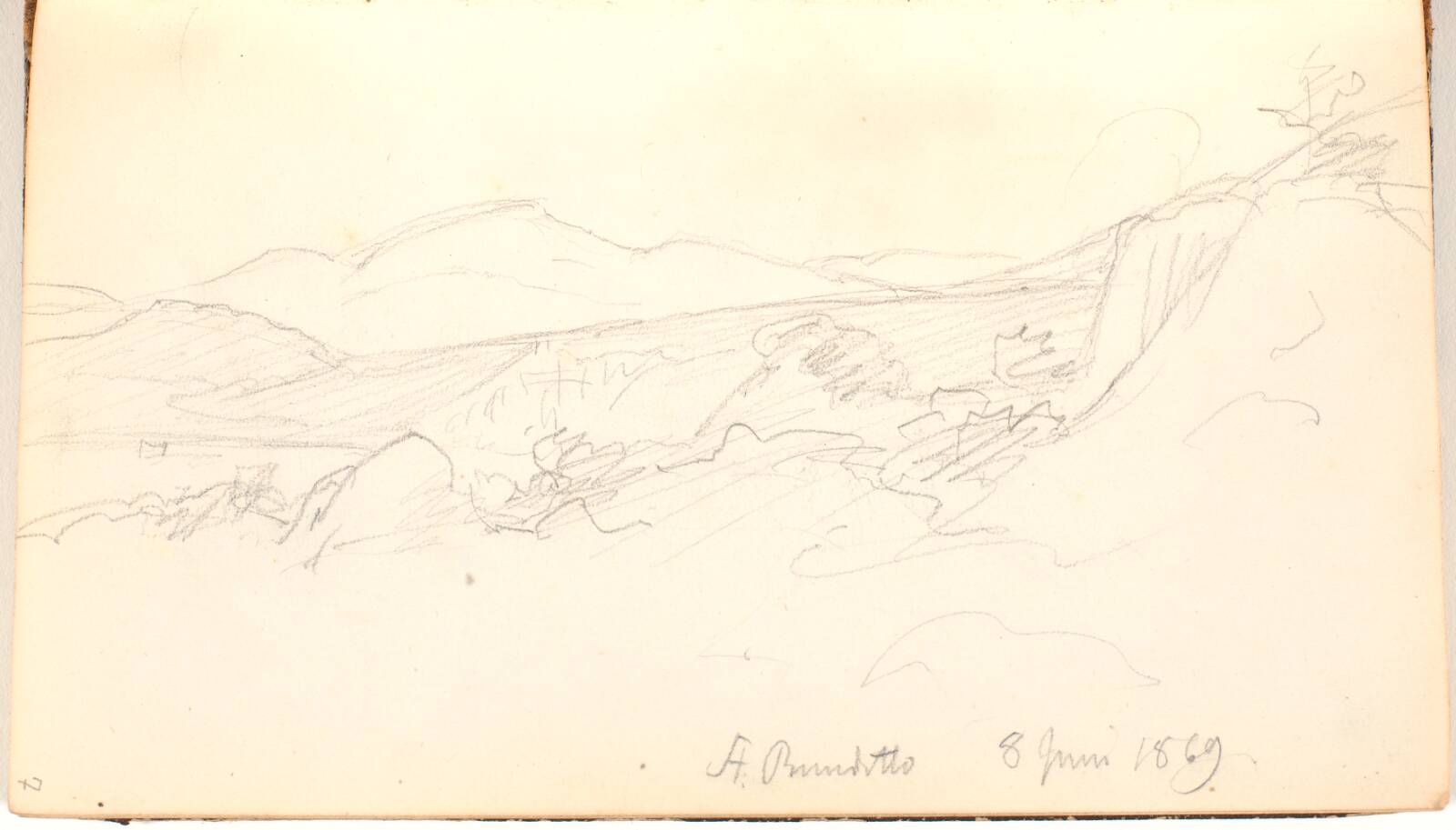Landskab med bjerge, P.C. Skovgaard, 1869