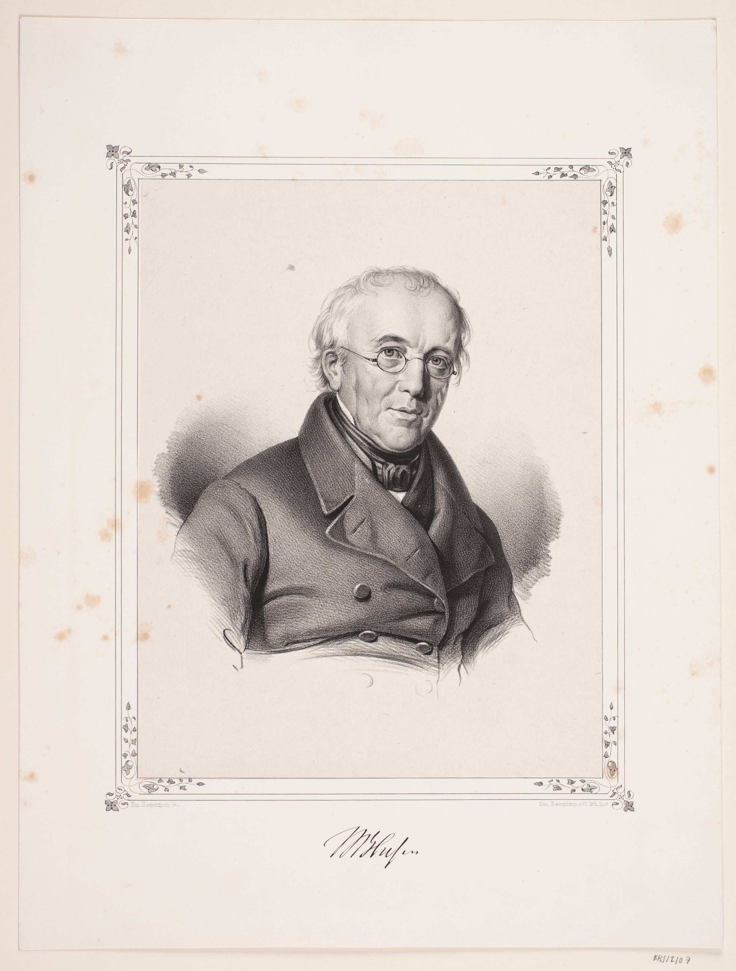 Steen Steensen Blicher, Emil Ditlev Bærentzen, 1840-1849
