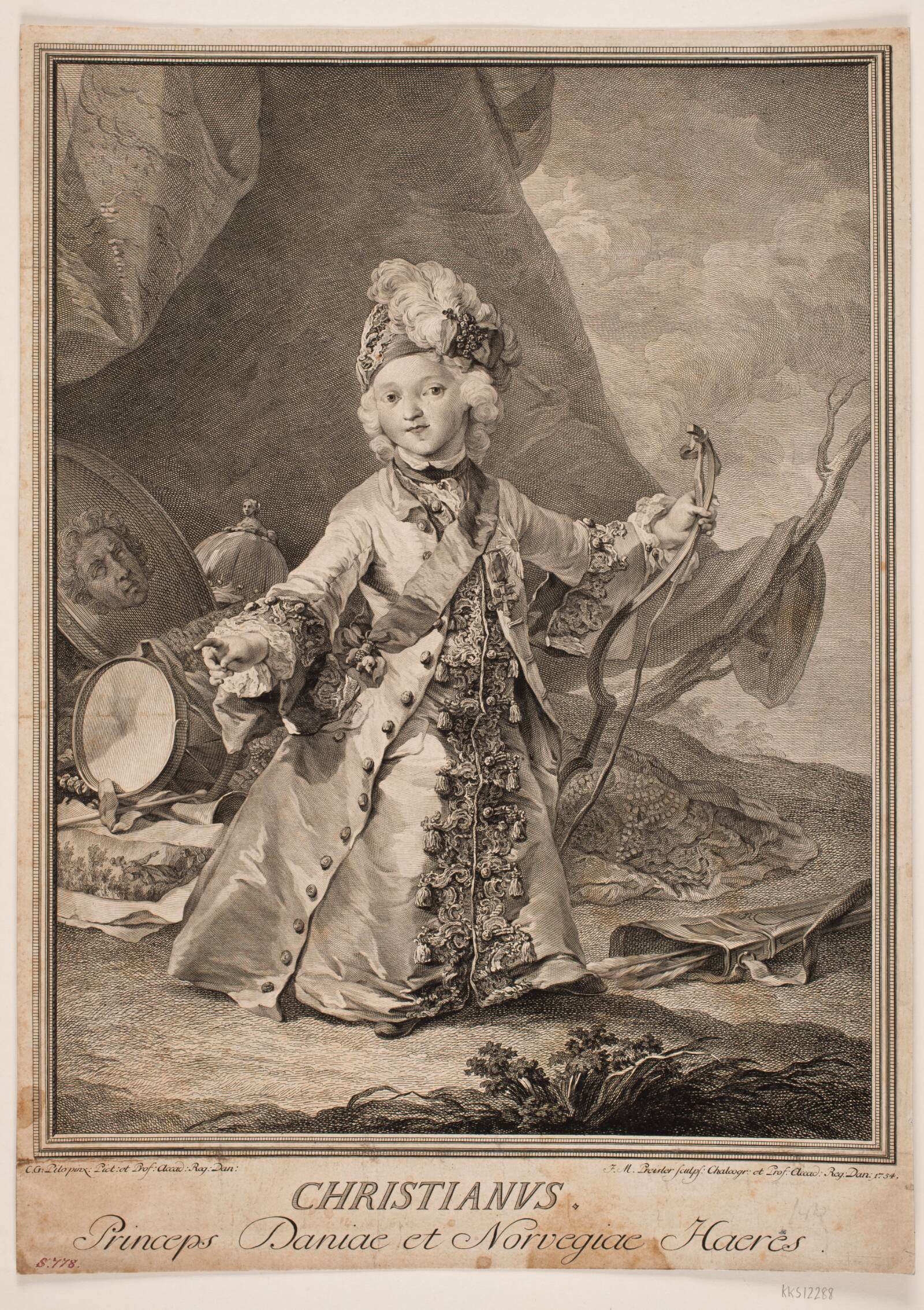 Christian VII som barn, J.M. Preisler, 1754
