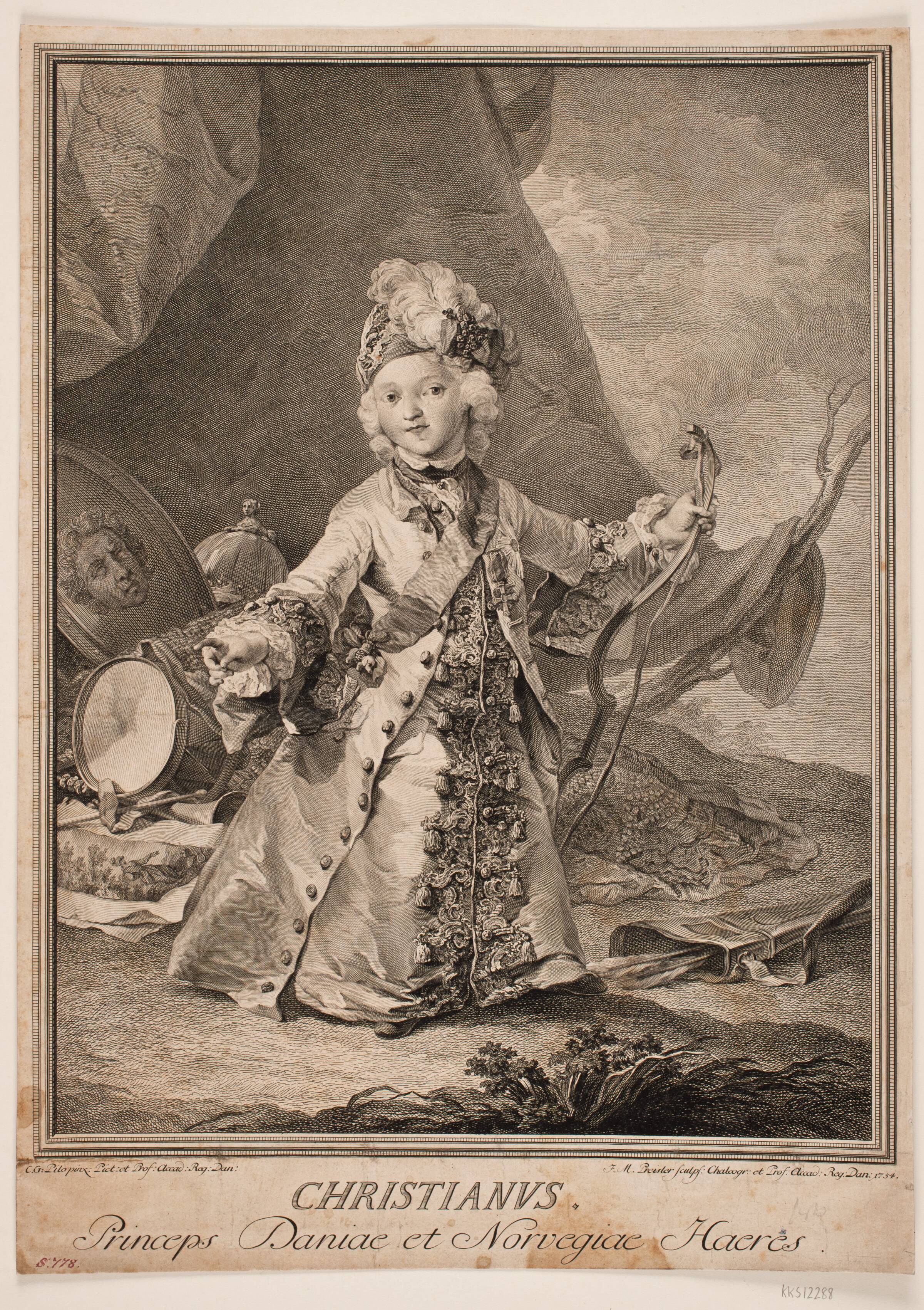 Christian VII som barn, J.M. Preisler, 1754