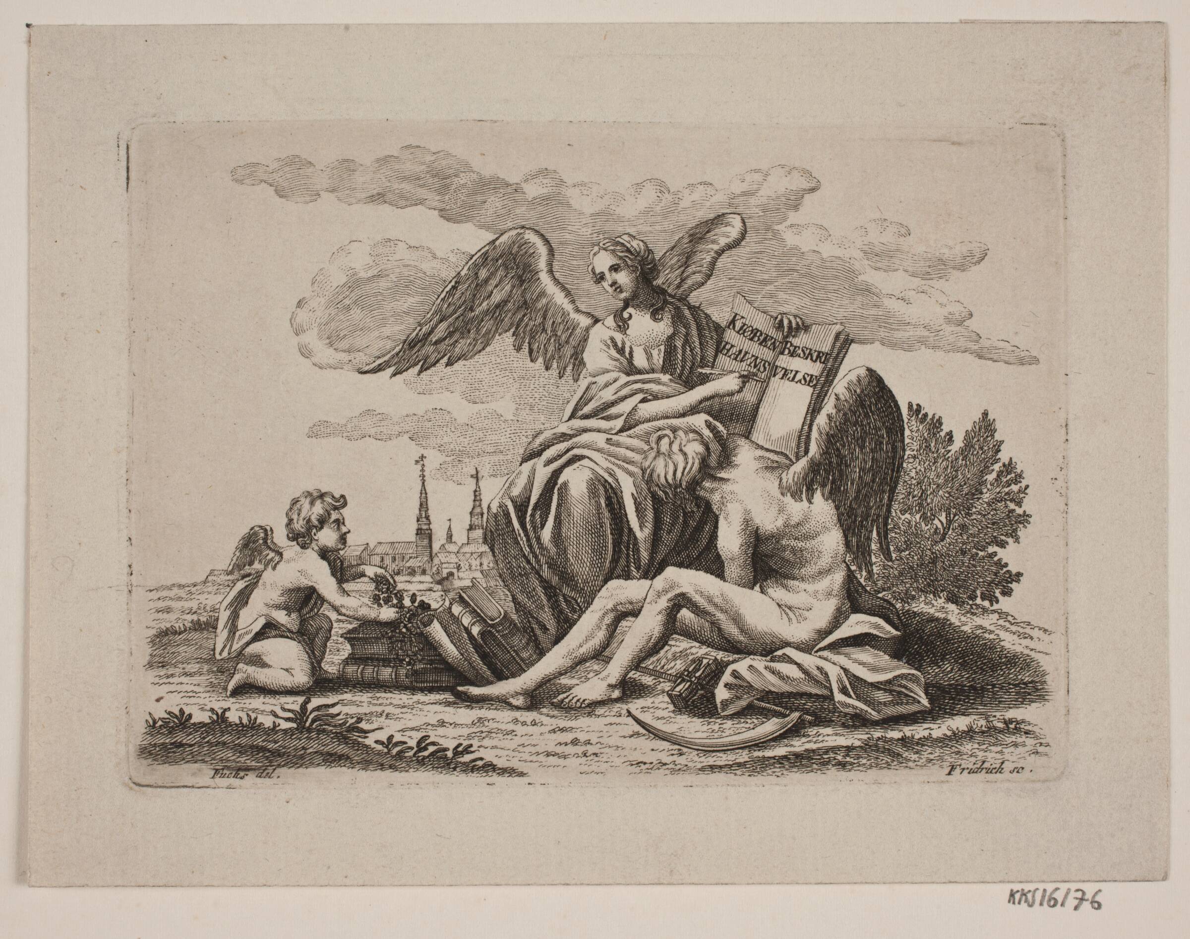 Vignet til "Københavns beskrivelse", Johann Gottlieb Friedrich, 1742-1809
