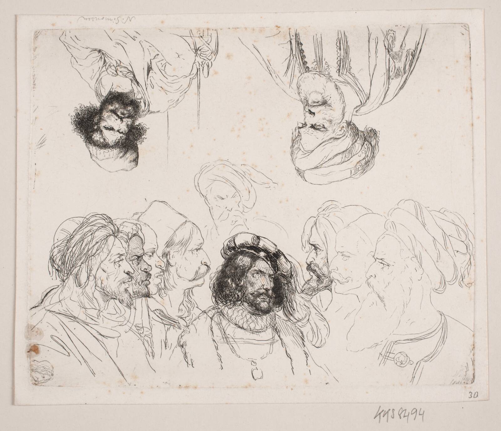 Prøveblad. 12 hoveder, Niels Simonsen, 1834-1866