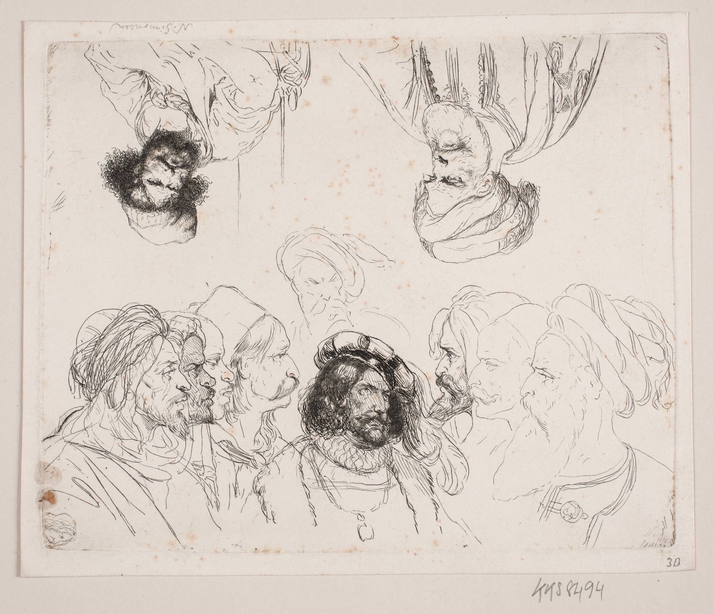 Prøveblad. 12 hoveder, Niels Simonsen, 1834-1866