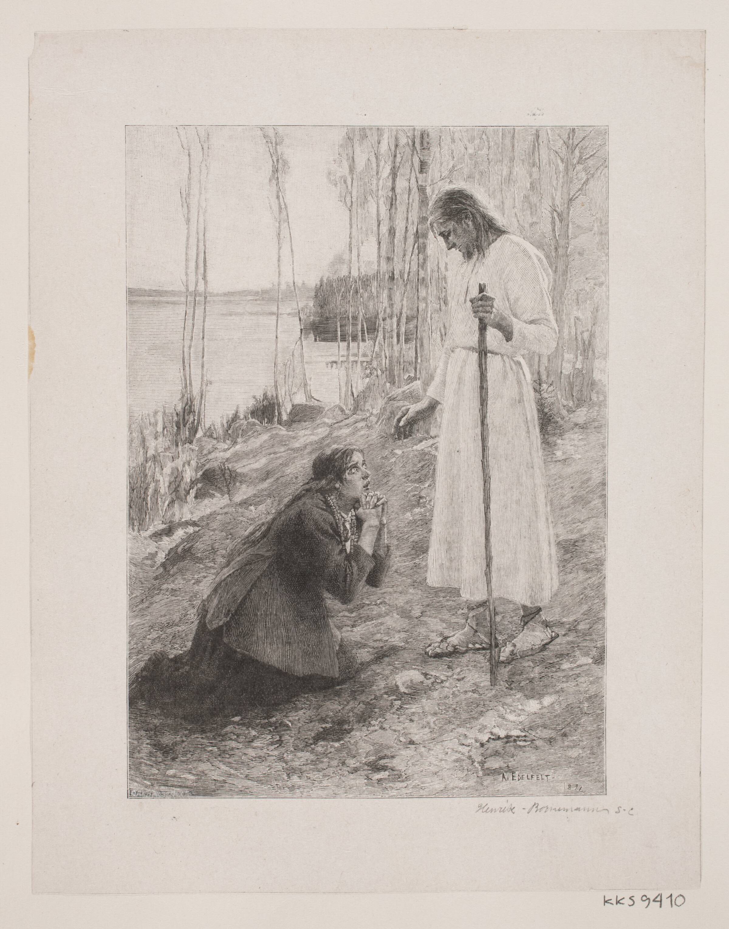Kristus viser sig for Maria Magdalene, Henrik Bornemann, 1891-1899