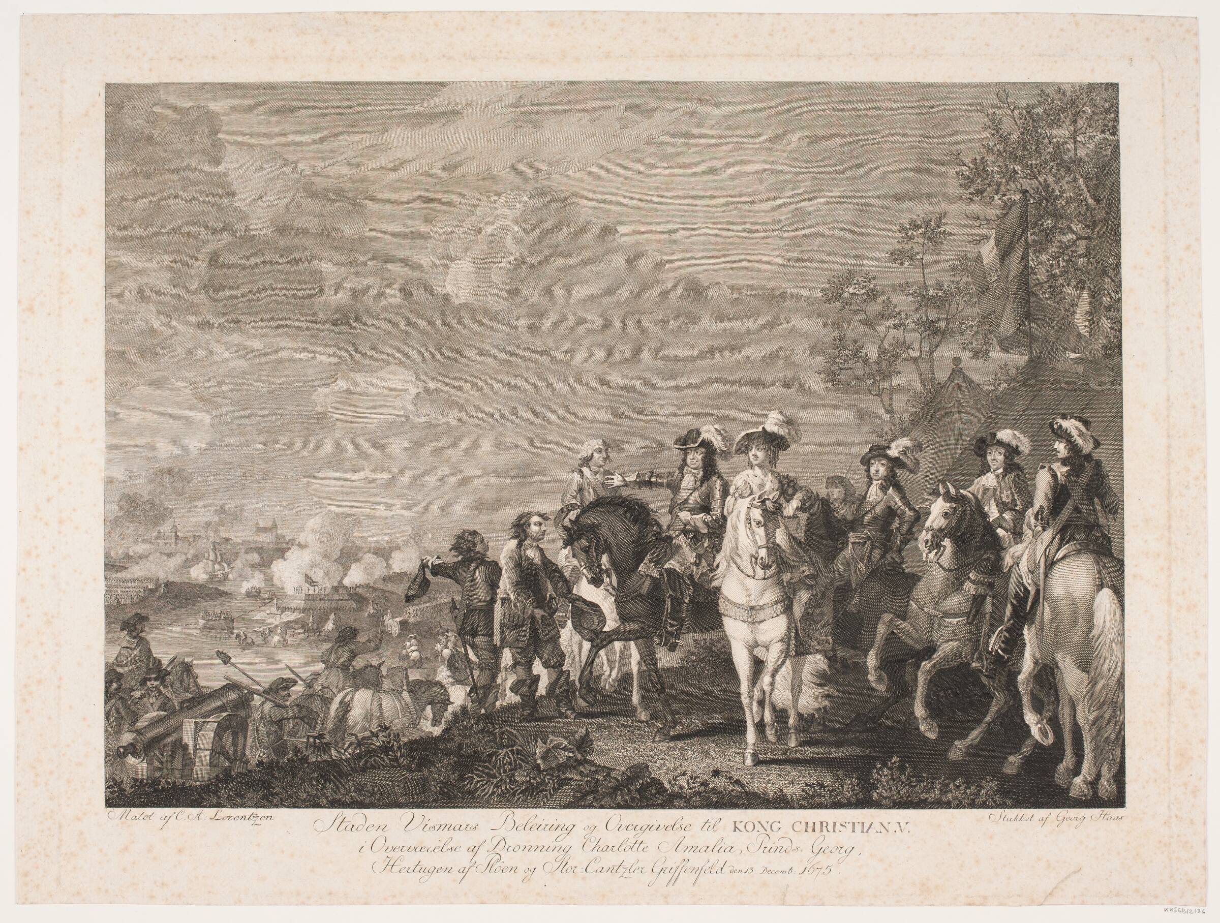 Staden Vismars belejring og overgivelse til Kong Christian V, Georg Haas, 1792-1796