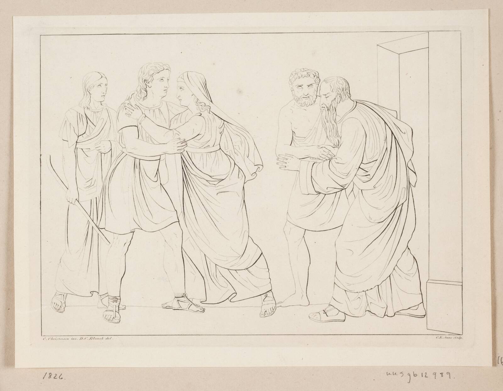 Scene af Tobias` Historie, Edvard Sonne, 1826