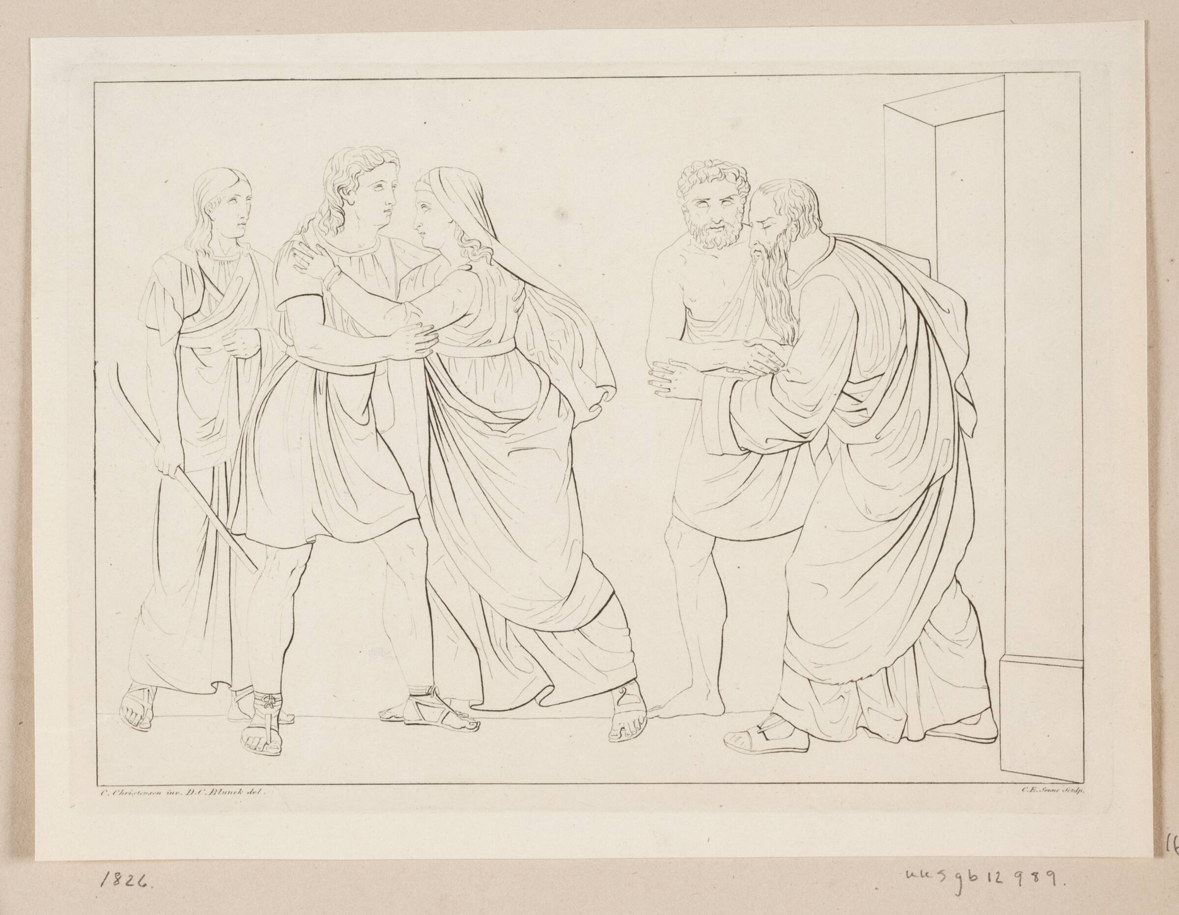 Scene af Tobias` Historie, Edvard Sonne, 1826