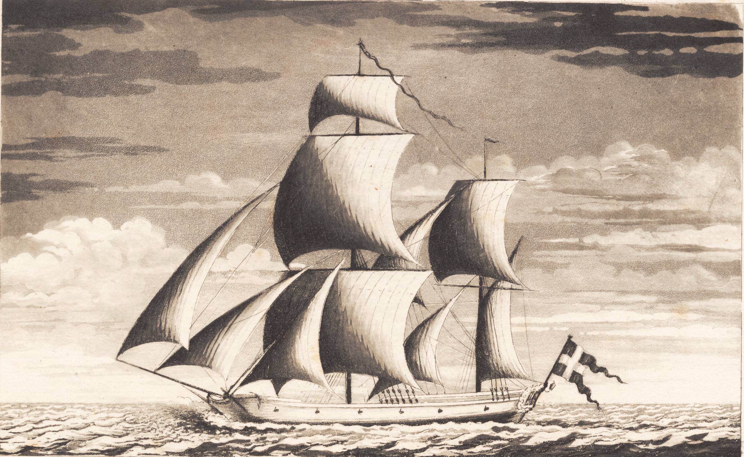 Suite af skibe, J.F. Clemens, 1748-1831