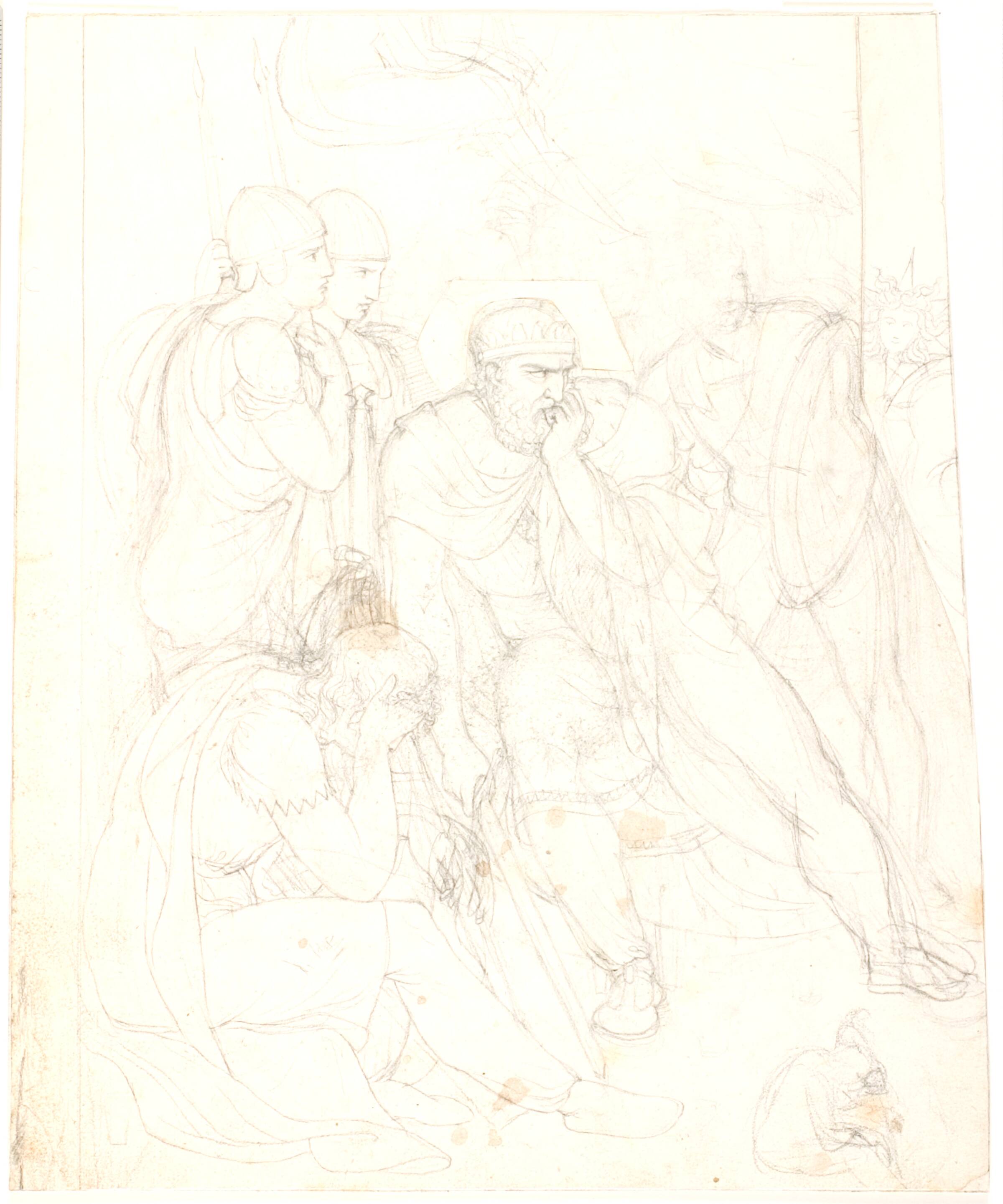 Fingal med den døende Agandecca, C.G. Kratzenstein Stub, 1810-1816