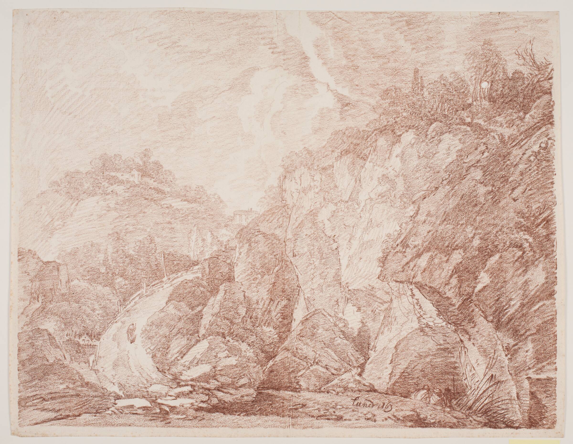 Italiensk fantasilandskab, Jens Petersen Lund, 1763