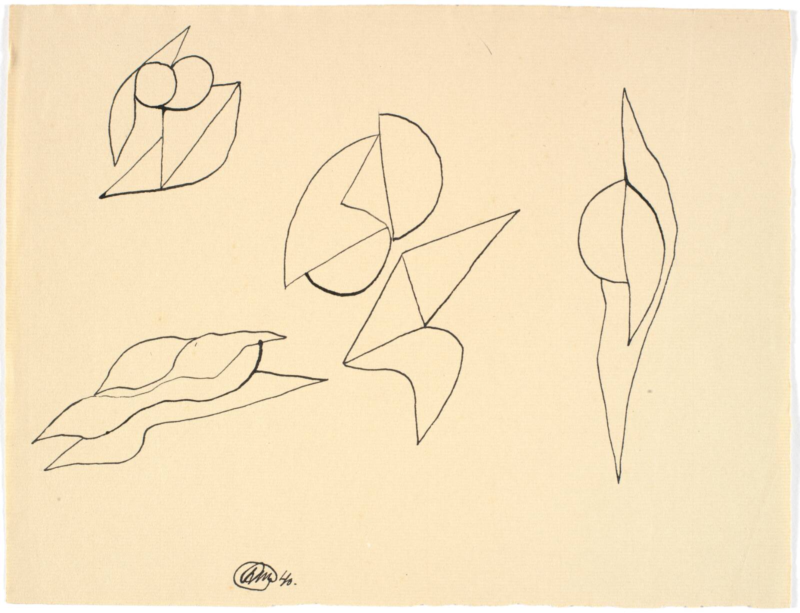 Botanisk-geometriske figurationer, Richard Mortensen, 1940