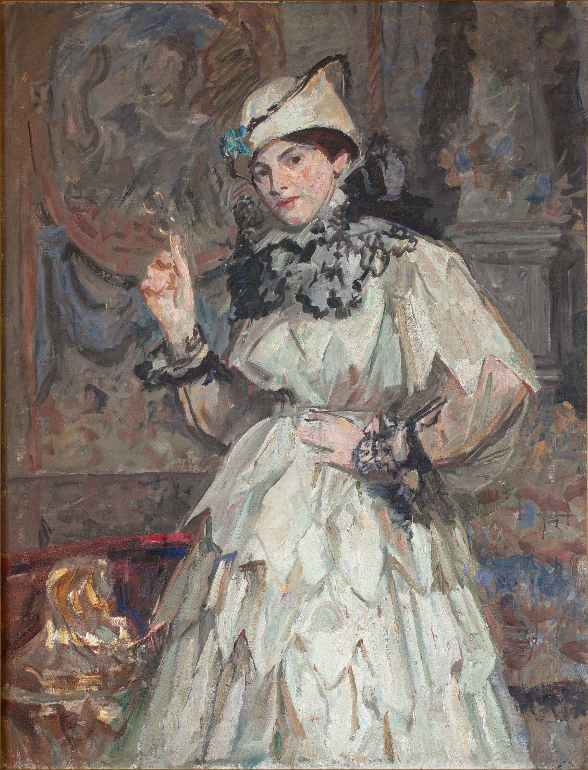 Kunstnerens datter i karnevalsdragt, Laurits Tuxen, 1916