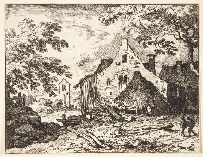 Høbunke ved et hus