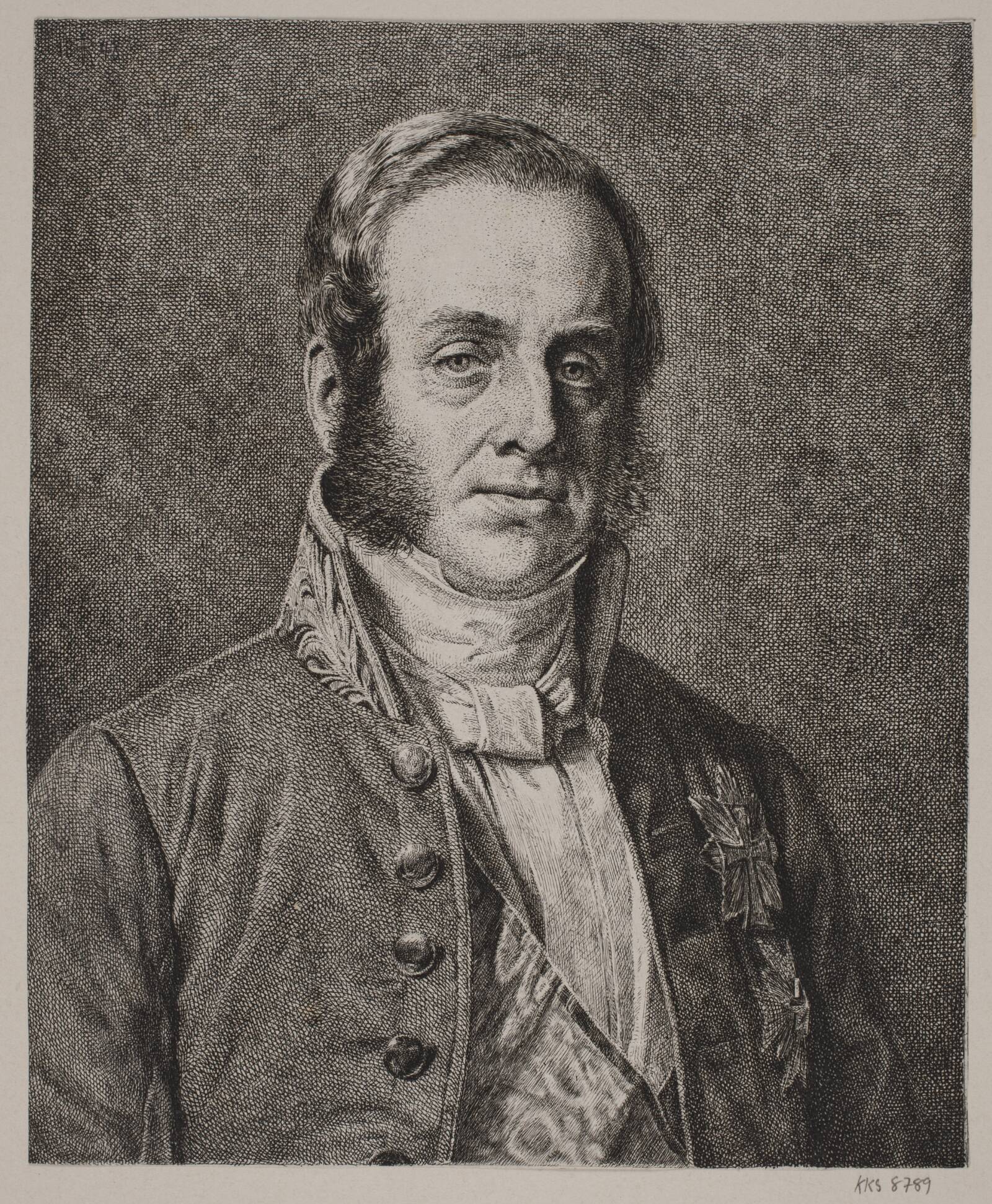 Generalpostdirektør Greve S. Danneskjold-Samsøe, Jørgen Roed, 1848