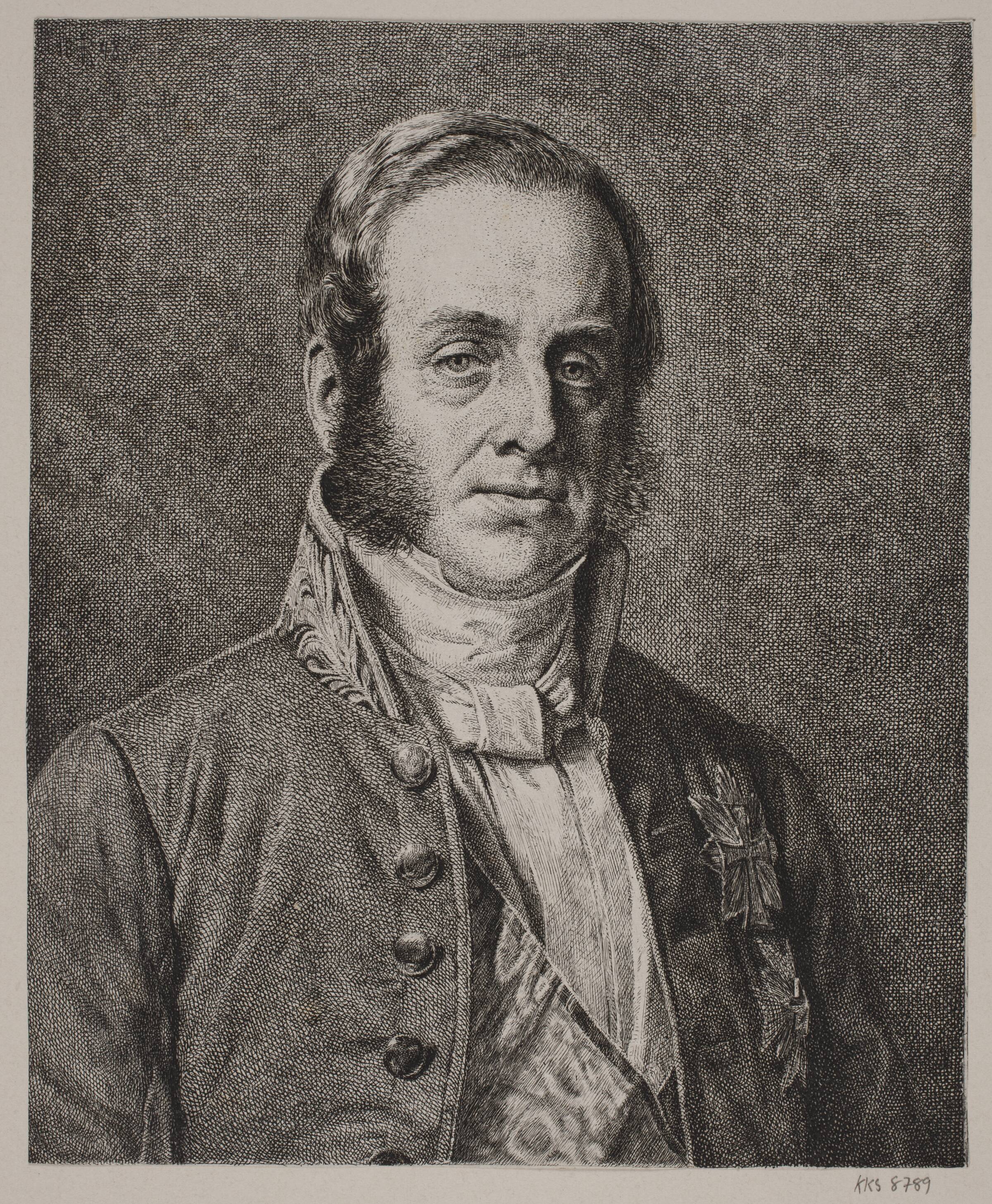 Generalpostdirektør Greve S. Danneskjold-Samsøe, Jørgen Roed, 1848