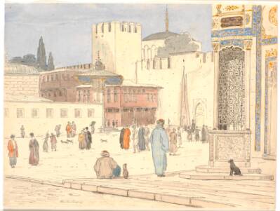 Pladsen foran porten Bab-i-Hümayun i Konstantinopel