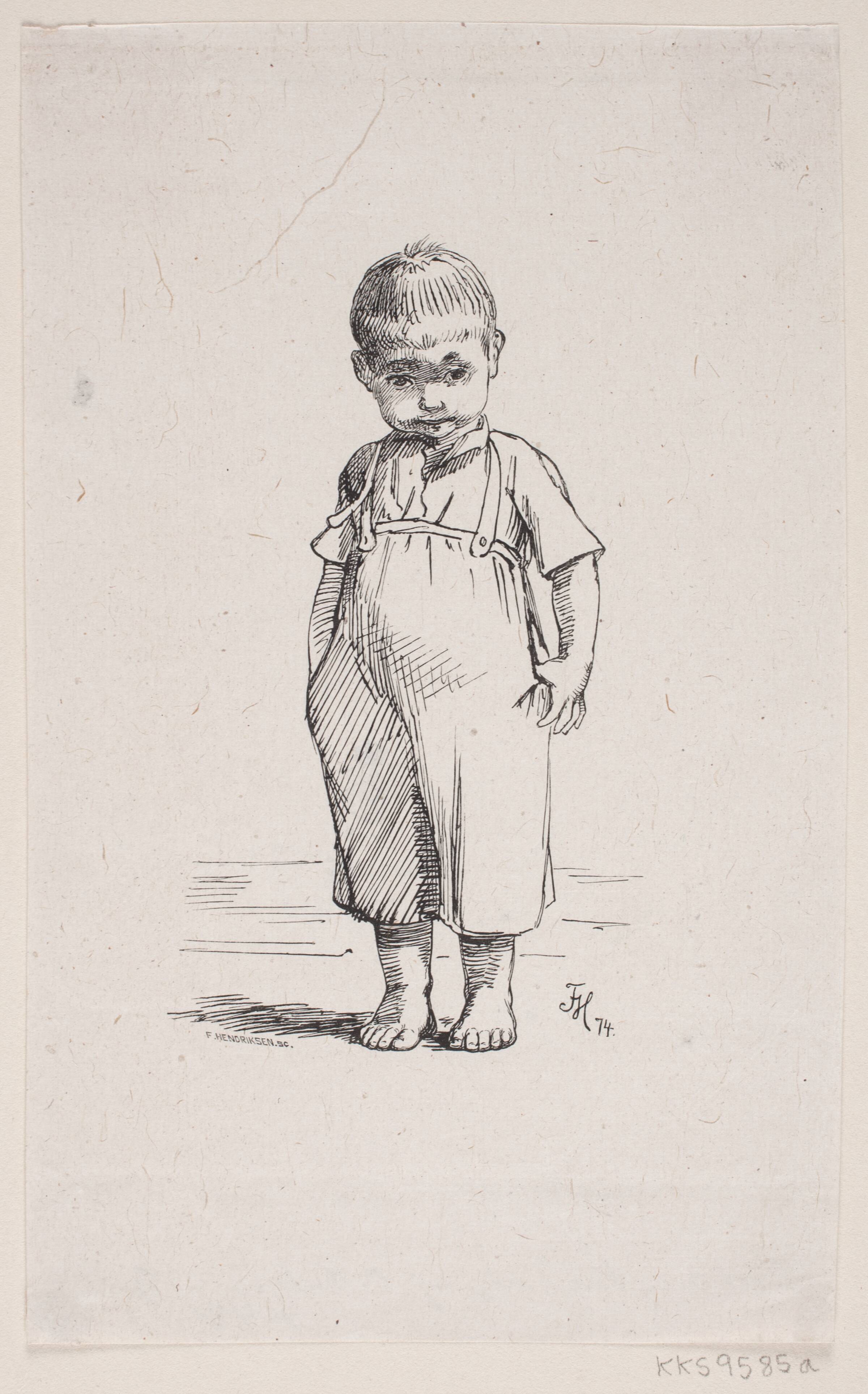 Illustration til Chr. Richardt, "Naar jeg blir stor", F. Hendriksen, 1847-1876