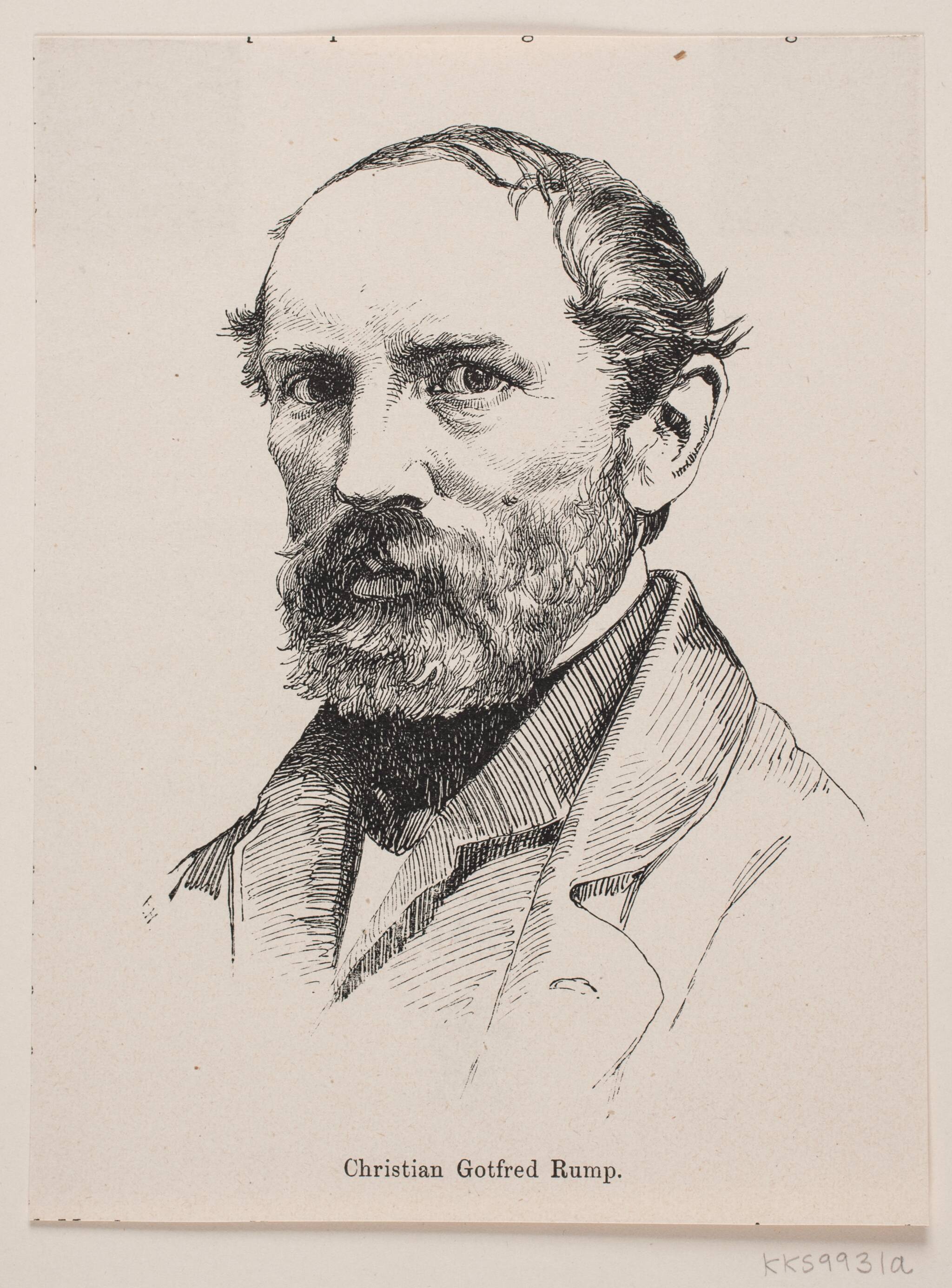 Portræt af Gotfred Rump, 1870 – 1879, F. Hendriksen, Frants Henningsen ...