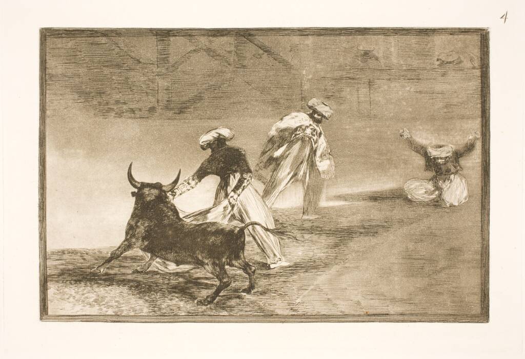 De tirrer en anden i indhegningen, Francisco de Goya, 1815-1816