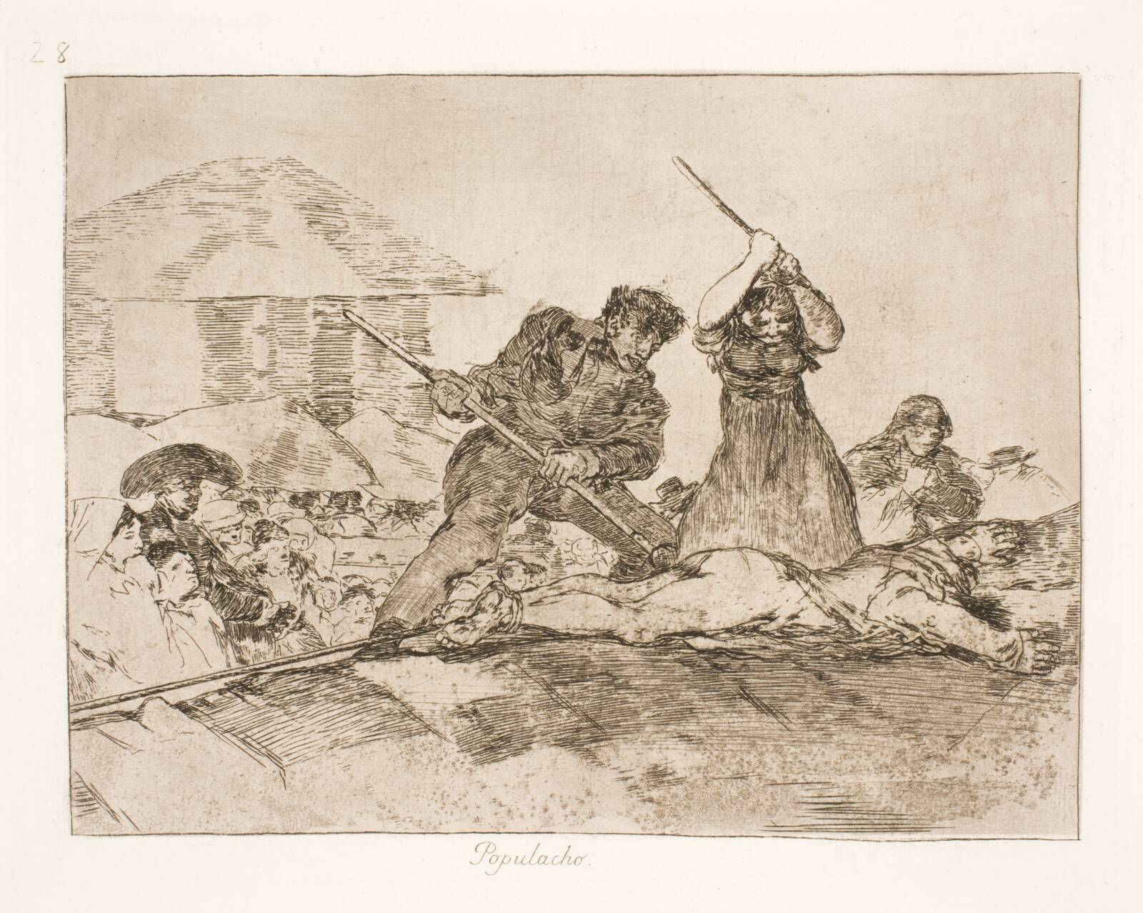 Pøbel (28), Francisco de Goya, 1810-1820