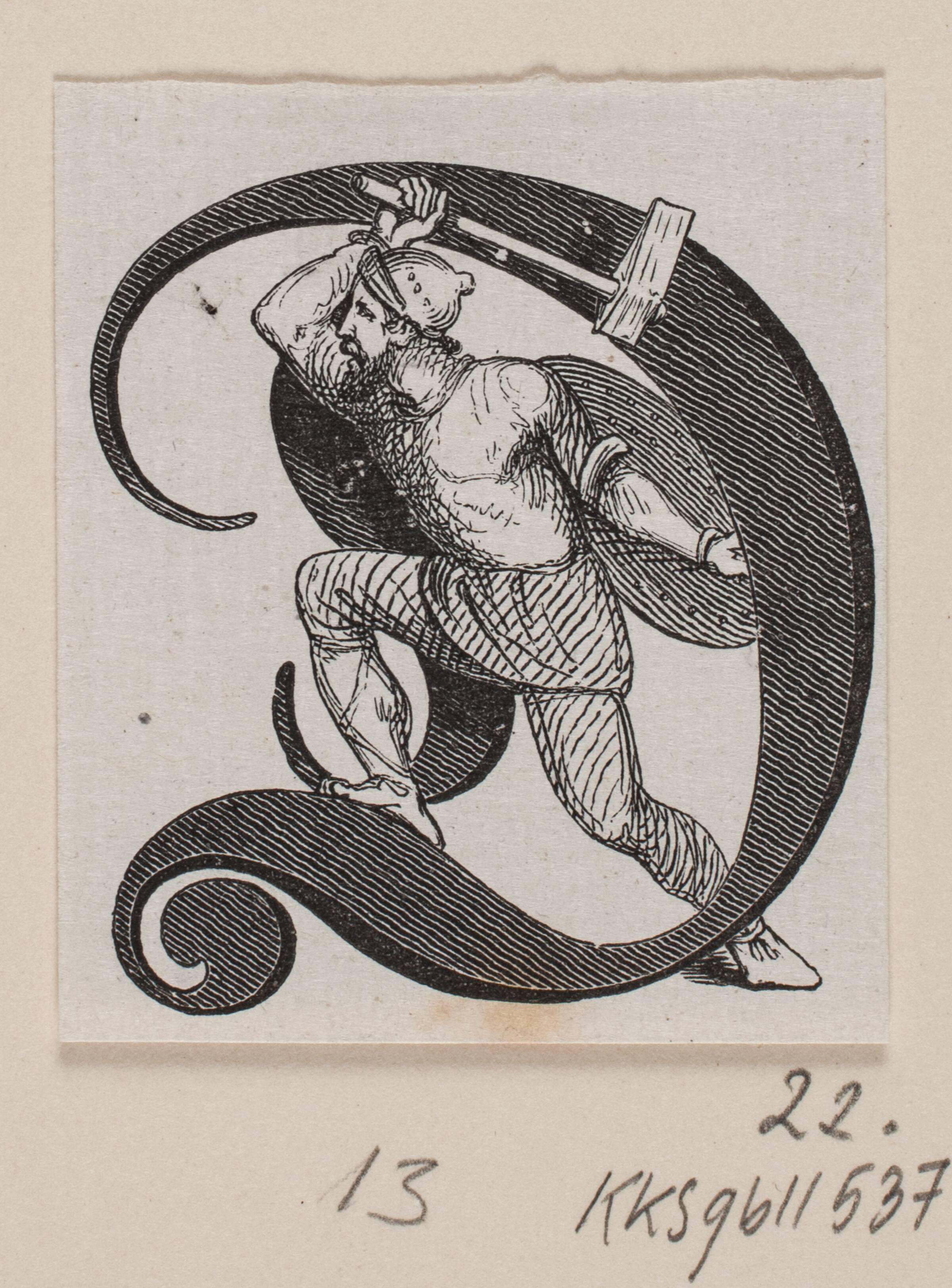 Initialer til Fabricius' Danmarks historie, H.C. Henneberg, 1854
